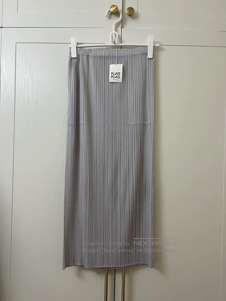 Issey Miyake Issey Miyake size:3 Ruffle Skirt Light Gray Size 22" - 3 Thumbnail