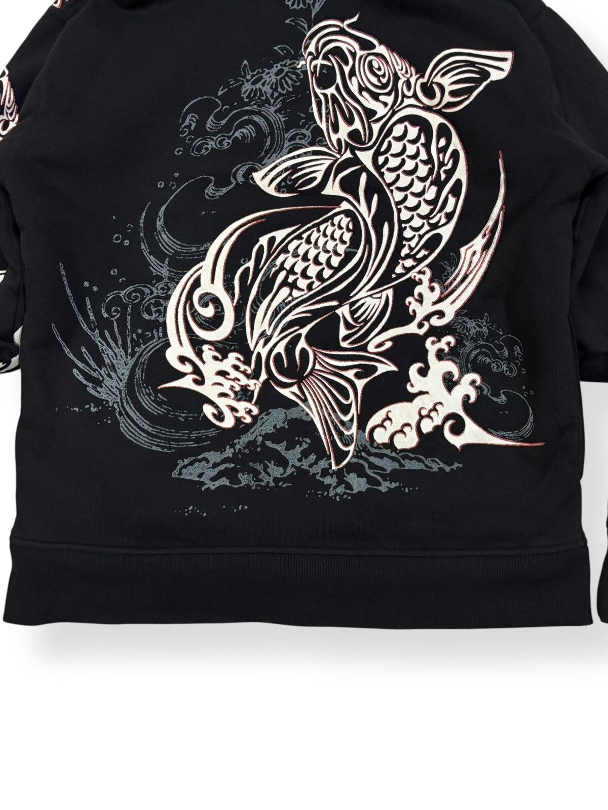 If Six Was Nine Japanese Brand Sukajan Koi Fish Printed Faux Fur Hoodie Size US M / EU 48-50 / 2 - 14 Thumbnail