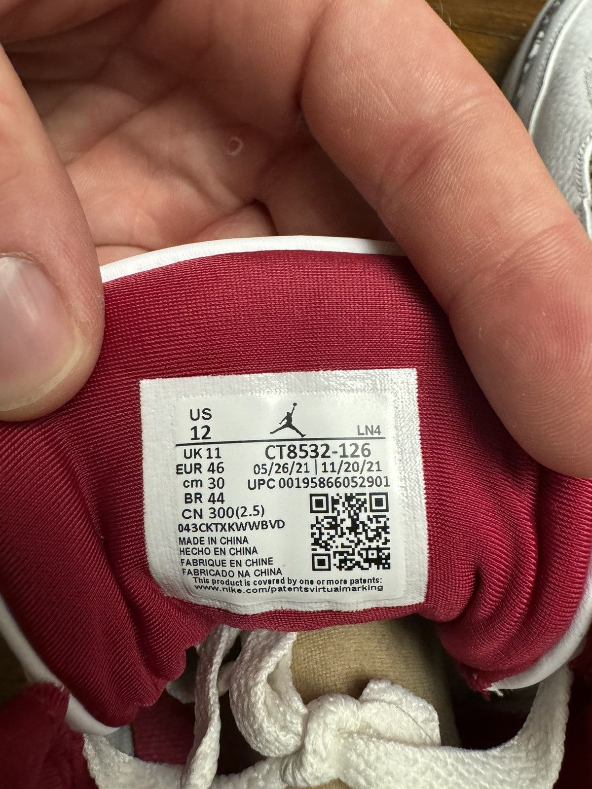 Jordan Brand × Nike Air Jordan 3 Retro “Cardinal Red” Size US 12 / EU 45 - 6 Thumbnail