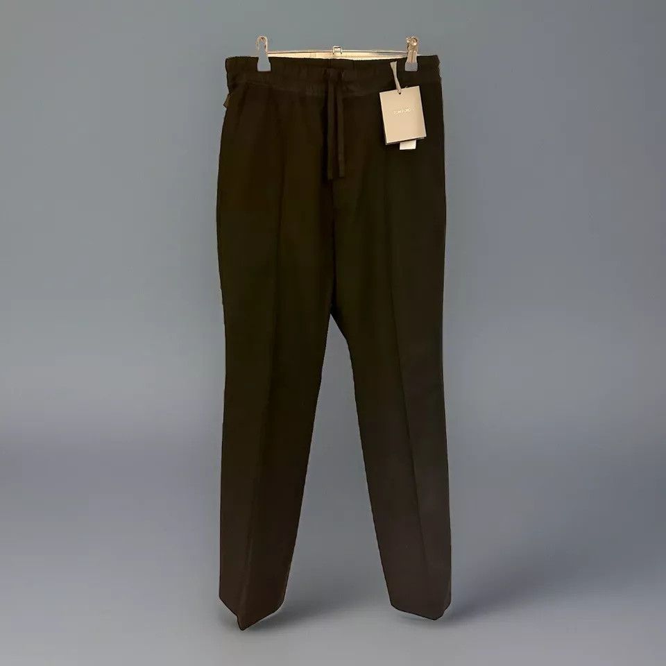 Tom Ford o1ebxxf0225 Casual Wool Trousers in Black Size US 30 / EU 46 - 1 Thumbnail