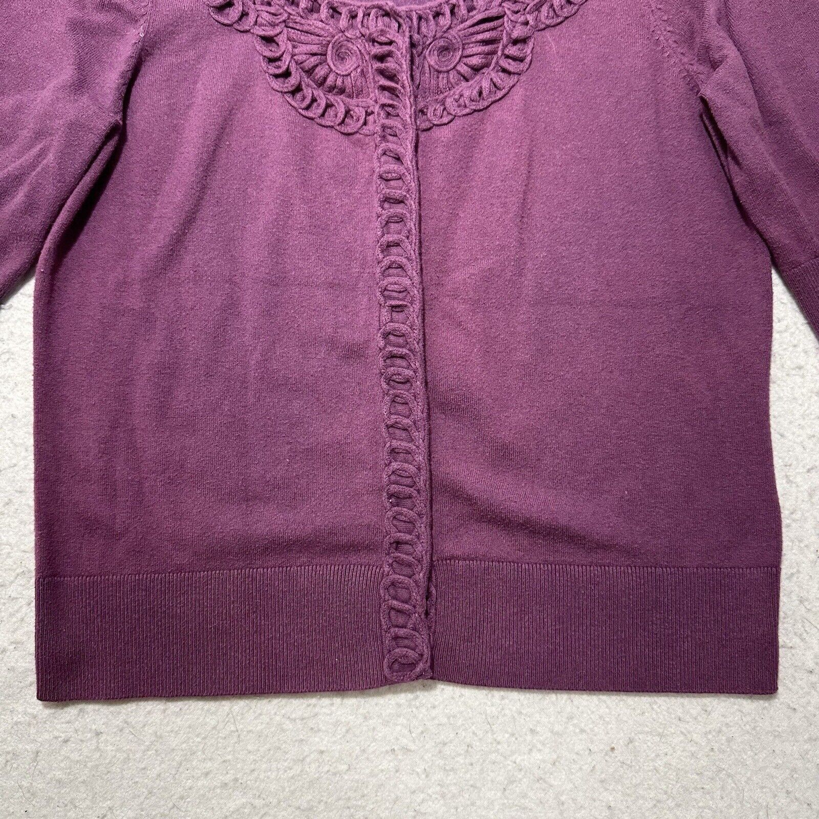 Other Halogen Medium Snap Button Front Cardigan Emroidery Sweater Size M / US 6-8 / IT 42-44 - 7 Thumbnail