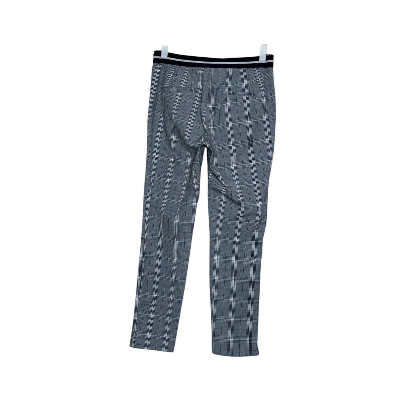 Zara Zara blue plaid straight leg mid rise ankle pants size M Size 28" / US 6 / IT 42 - 4 Thumbnail