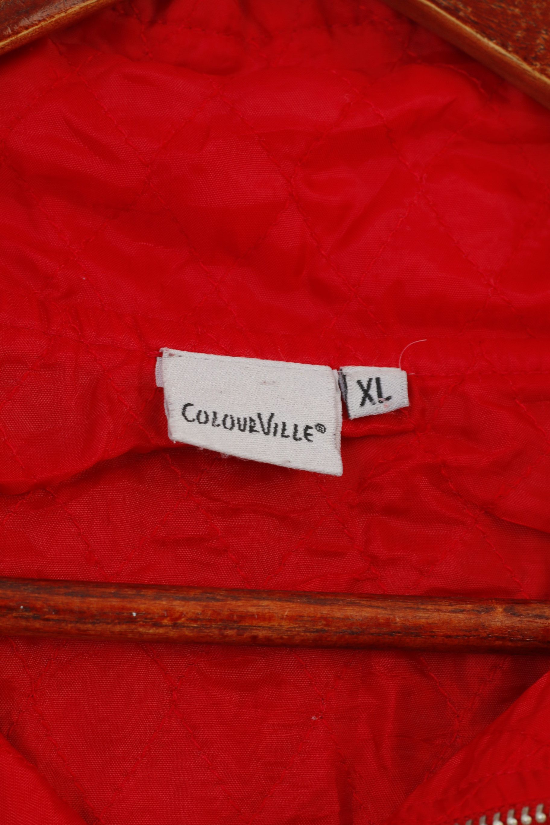 Vintage Colour Ville Men XL Jumper Red Cotton Sweater Zip Neck 10777 Size US XL / EU 56 / 4 - 5 Thumbnail