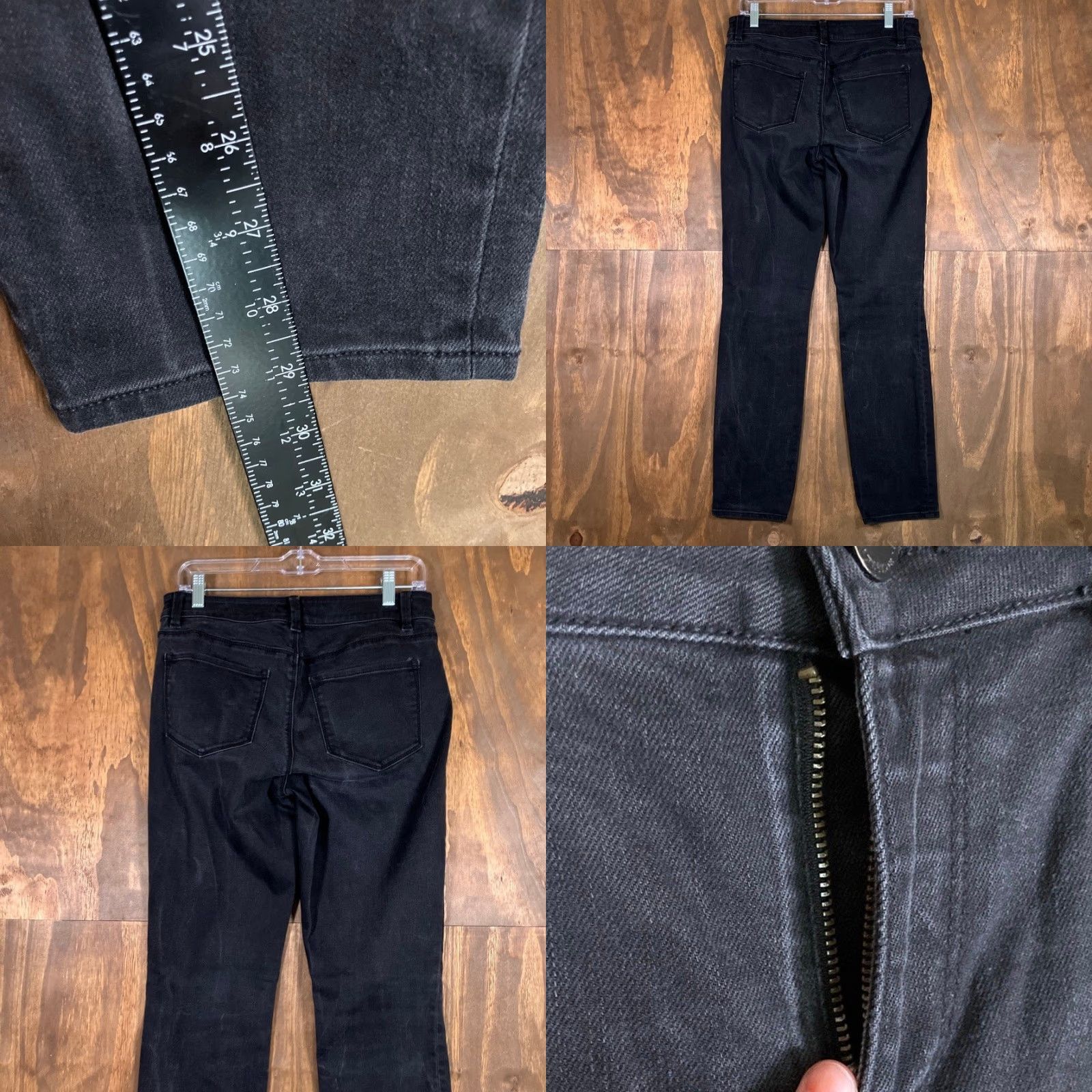 Ann Taylor Ann Taylor Womens Jeans Black Denim The Skinny Curvy Fit Stretch 6 Size 28" / US 6 / IT 42 - 8 Thumbnail