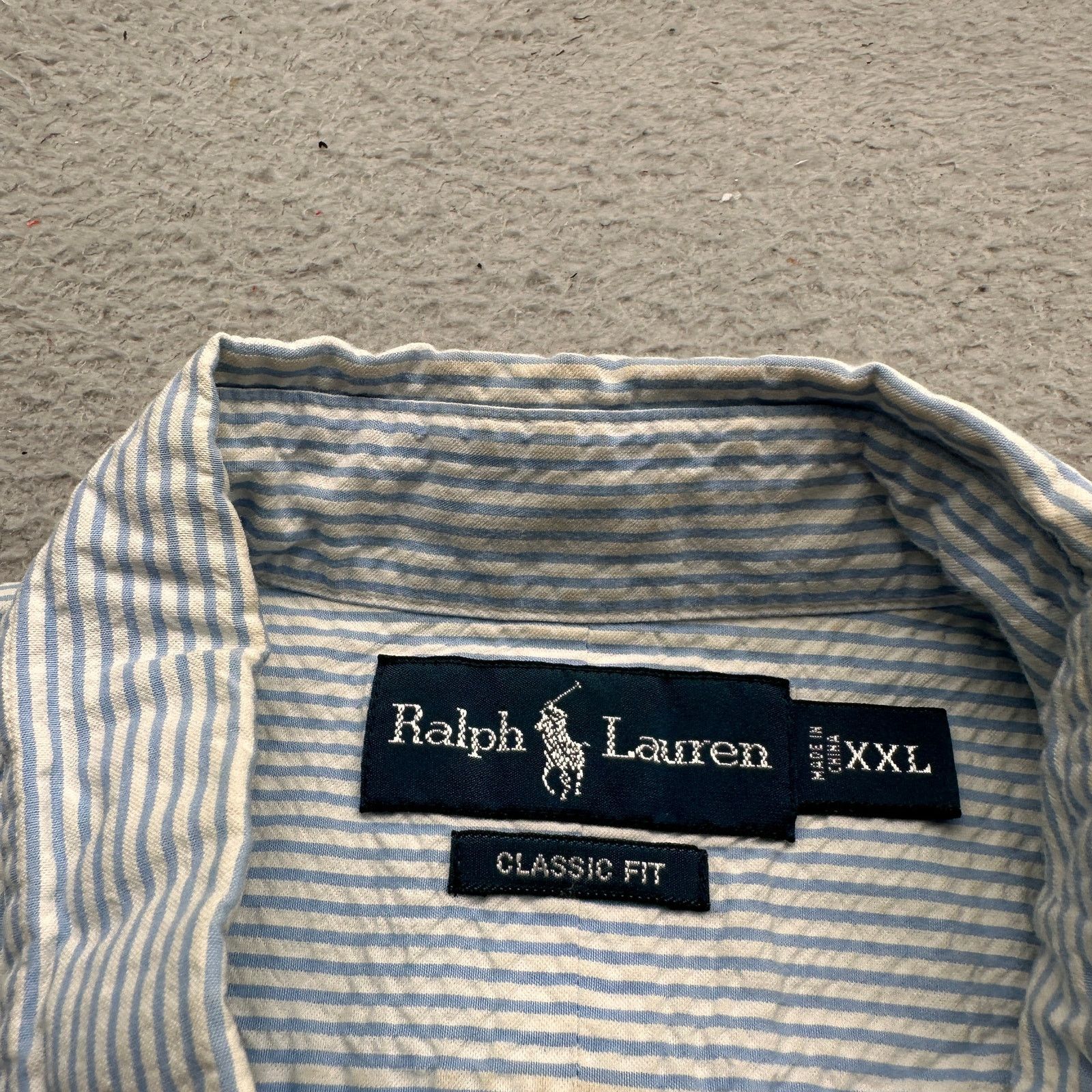 Ralph Lauren Ralph Lauren Pinstripe Blue Button Down Shirt Mens XXL Size US XXL / EU 58 / 5 - 3 Thumbnail