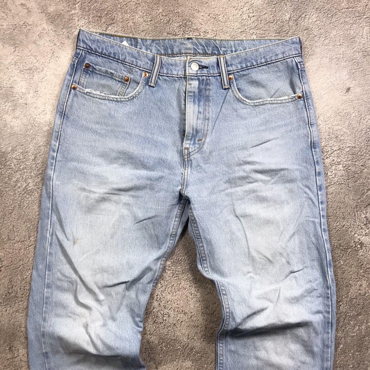 Vintage Vintage 90s Levis Distressed Baggy Jeans Grunge Thrashed 33 Size US 33 - 3 Thumbnail