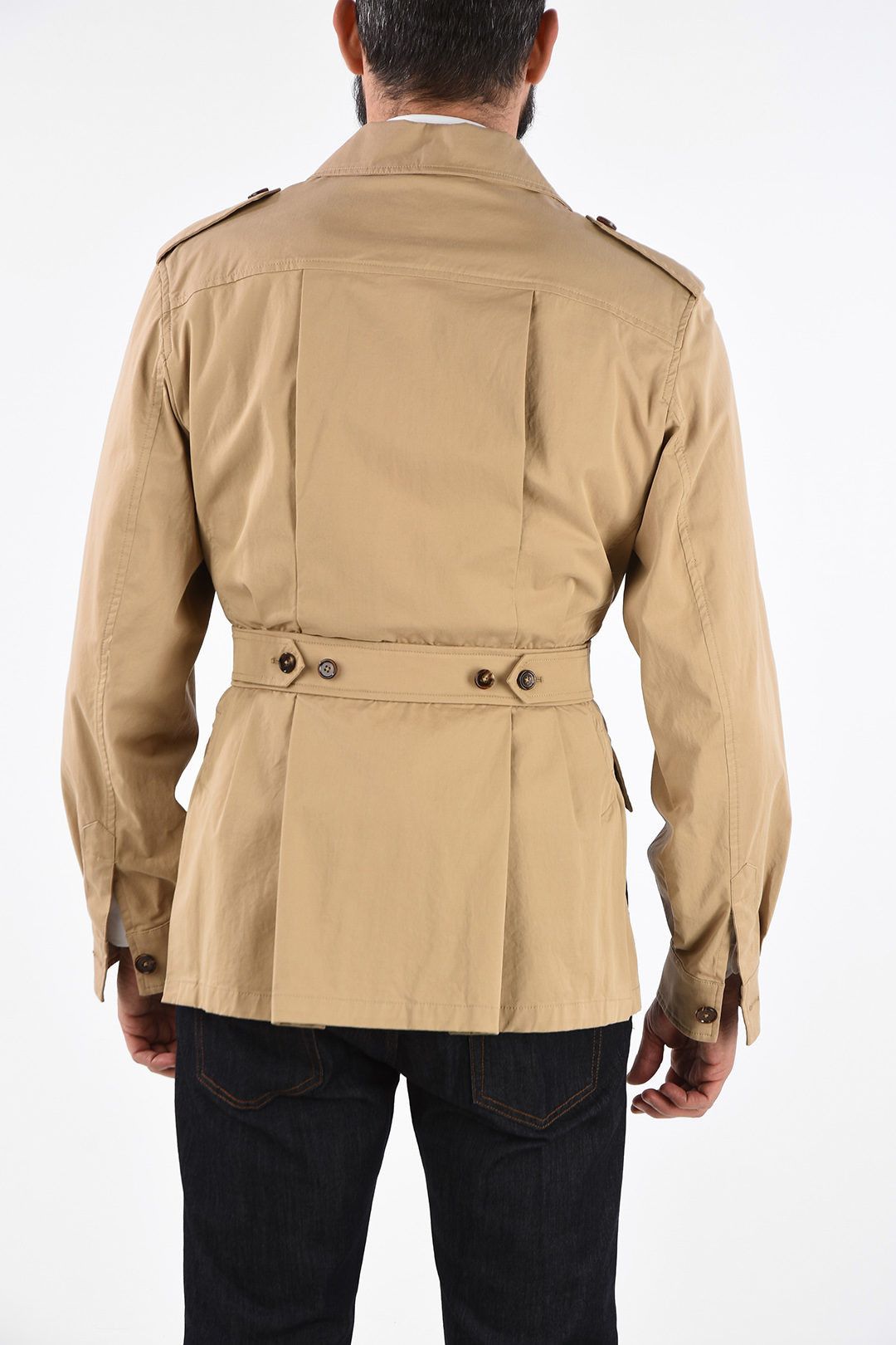 Dolce & Gabbana o1y0125 Full-Length Jacket in Beige Size US M / EU 48-50 / 2 - 2 Thumbnail