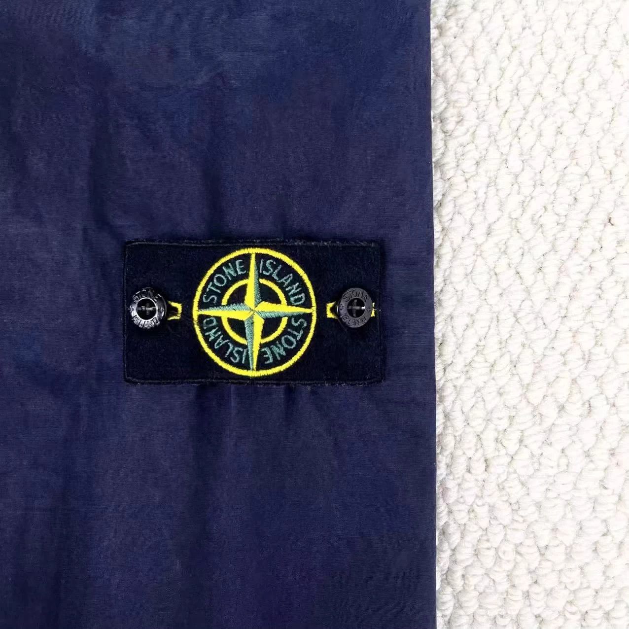 Stone Island StoneIsland Navy Washed Patch Logo Zip Collar L Men's Size US L / EU 52-54 / 3 - 4 Thumbnail