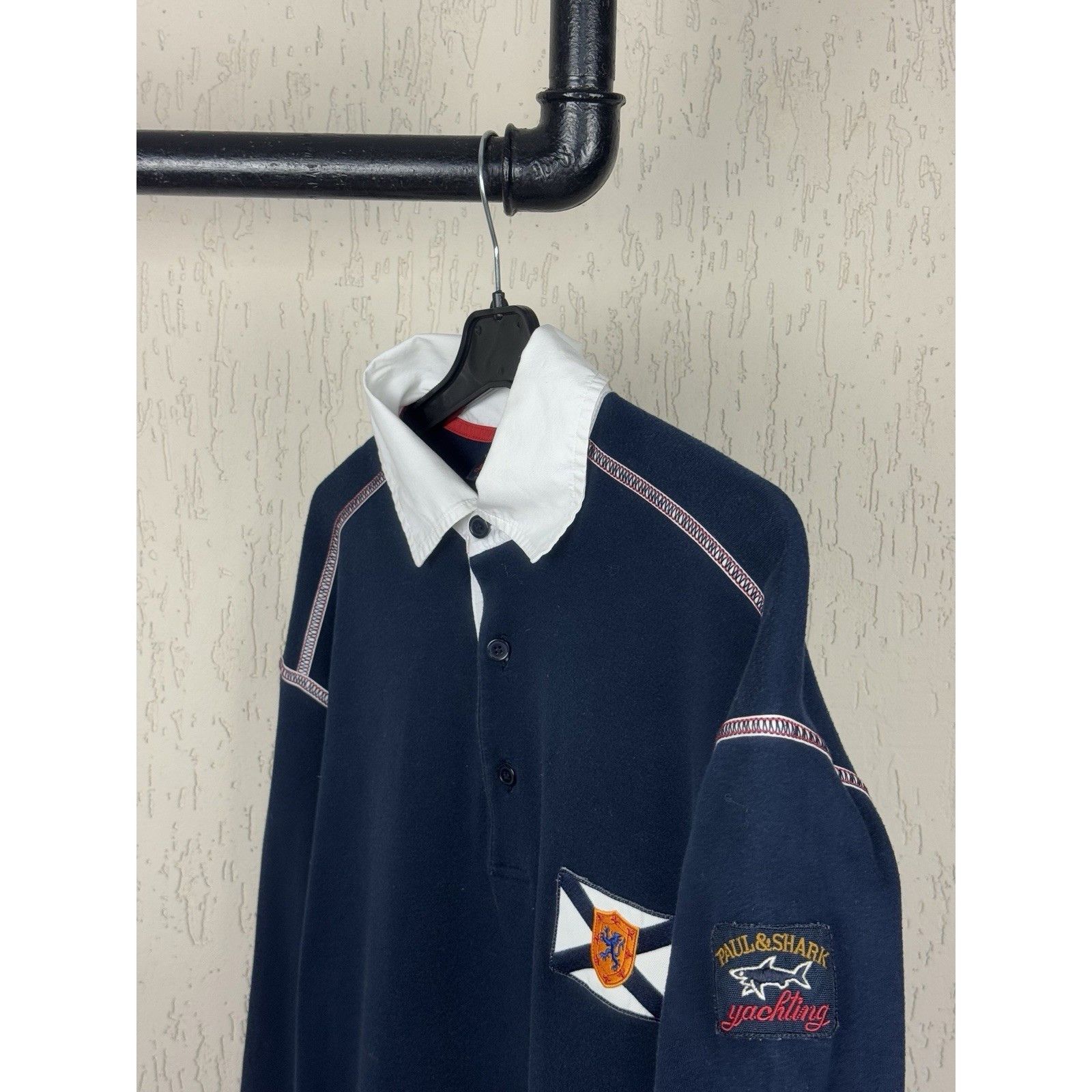 Paul & Shark Paul & Shark Yachting Rugby Shirt Vintage Long Sleeve Polo N Size US L / EU 52-54 / 3 - 3 Thumbnail
