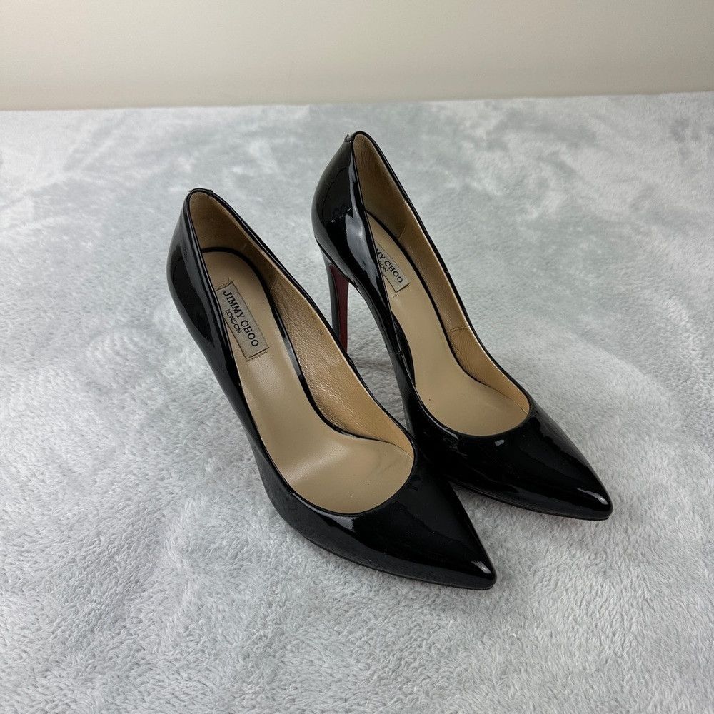 Jimmy Choo Jimmy Choo Black Pointed Toe Heels Women’s Size 39 EU Size US 8 / IT 38 - 5 Thumbnail