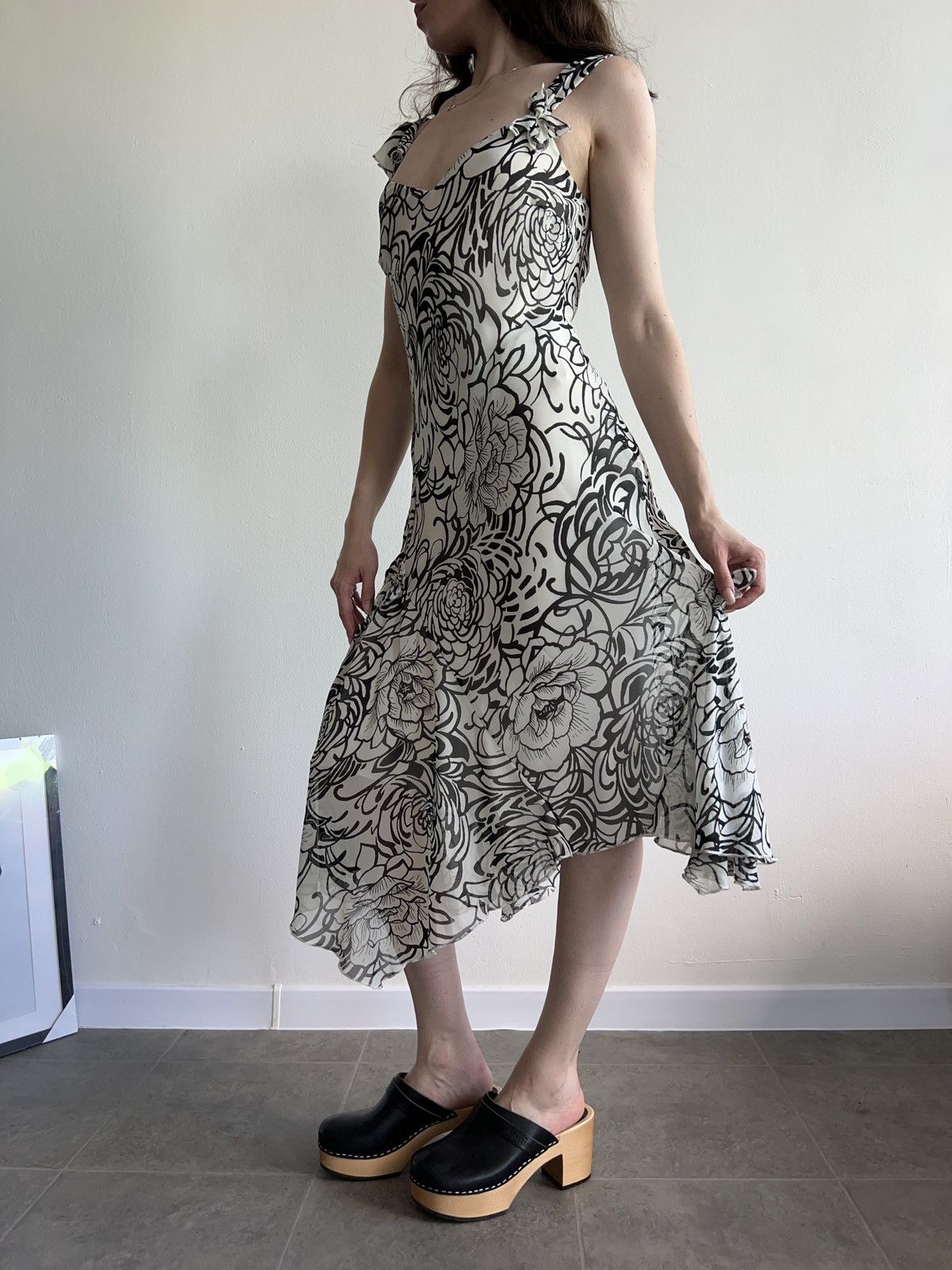 Marks & Spencer × Vintage Cute Vintage Floral sleeveless dress coquette 00s Size S / US 4 / IT 40 - 4 Thumbnail