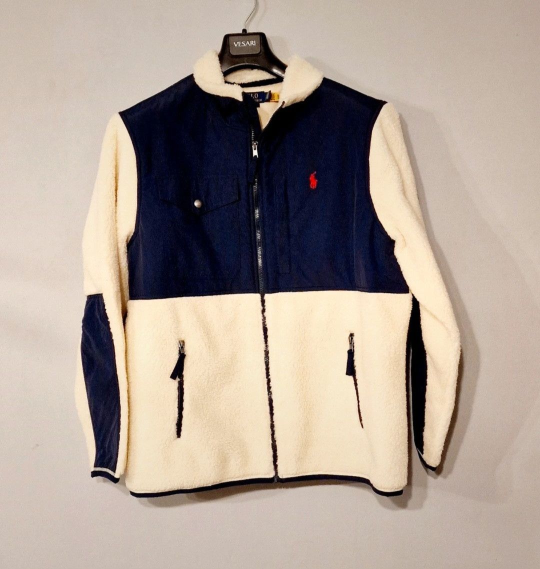 image of Polo Ralph Lauren Ralph Laurent Sherpa Jacket in Cream, Men's (Size XL)