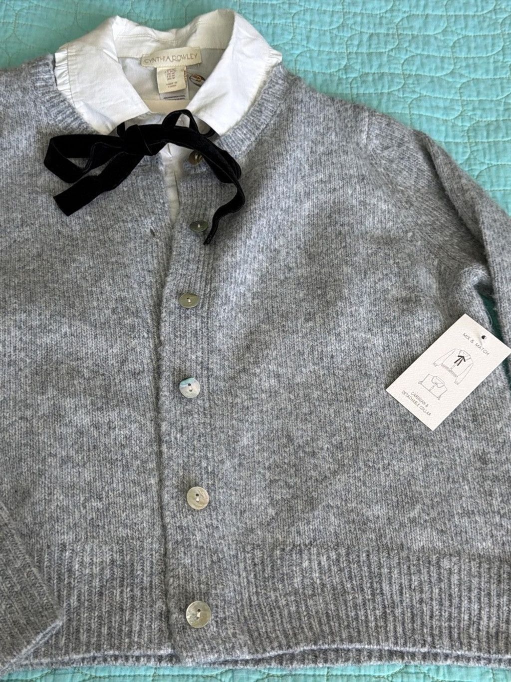 Cynthia Rowley Cynthia Rowley Heather Gray Button-Front Cardigan Size M / US 6-8 / IT 42-44 - 1 Thumbnail