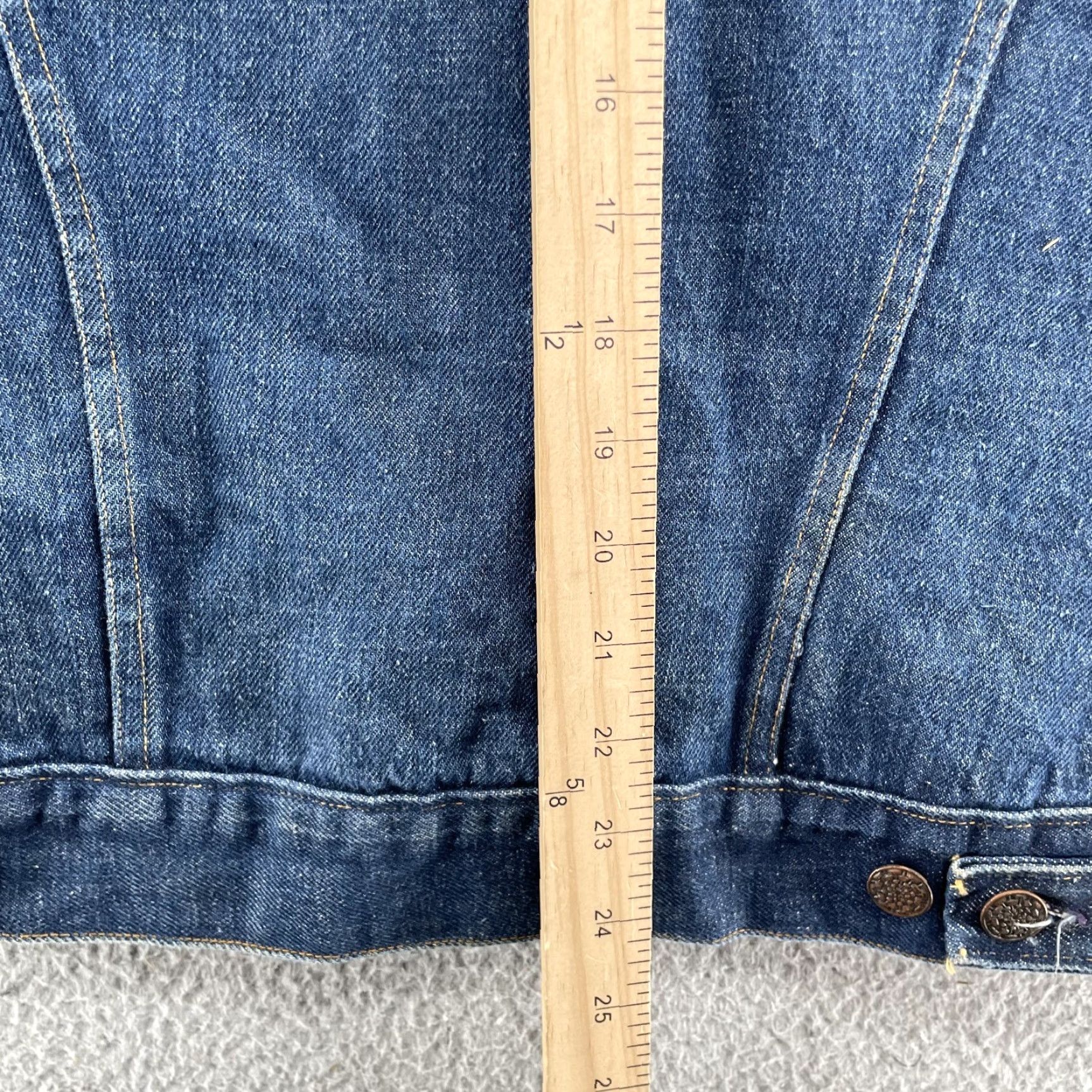 Denime VINTAGE Mr. Leggs Jean Jacket Men Medium Jazz Denim Western New Orleans 70s Work Jacket Mens Size US 31 - 7 Thumbnail