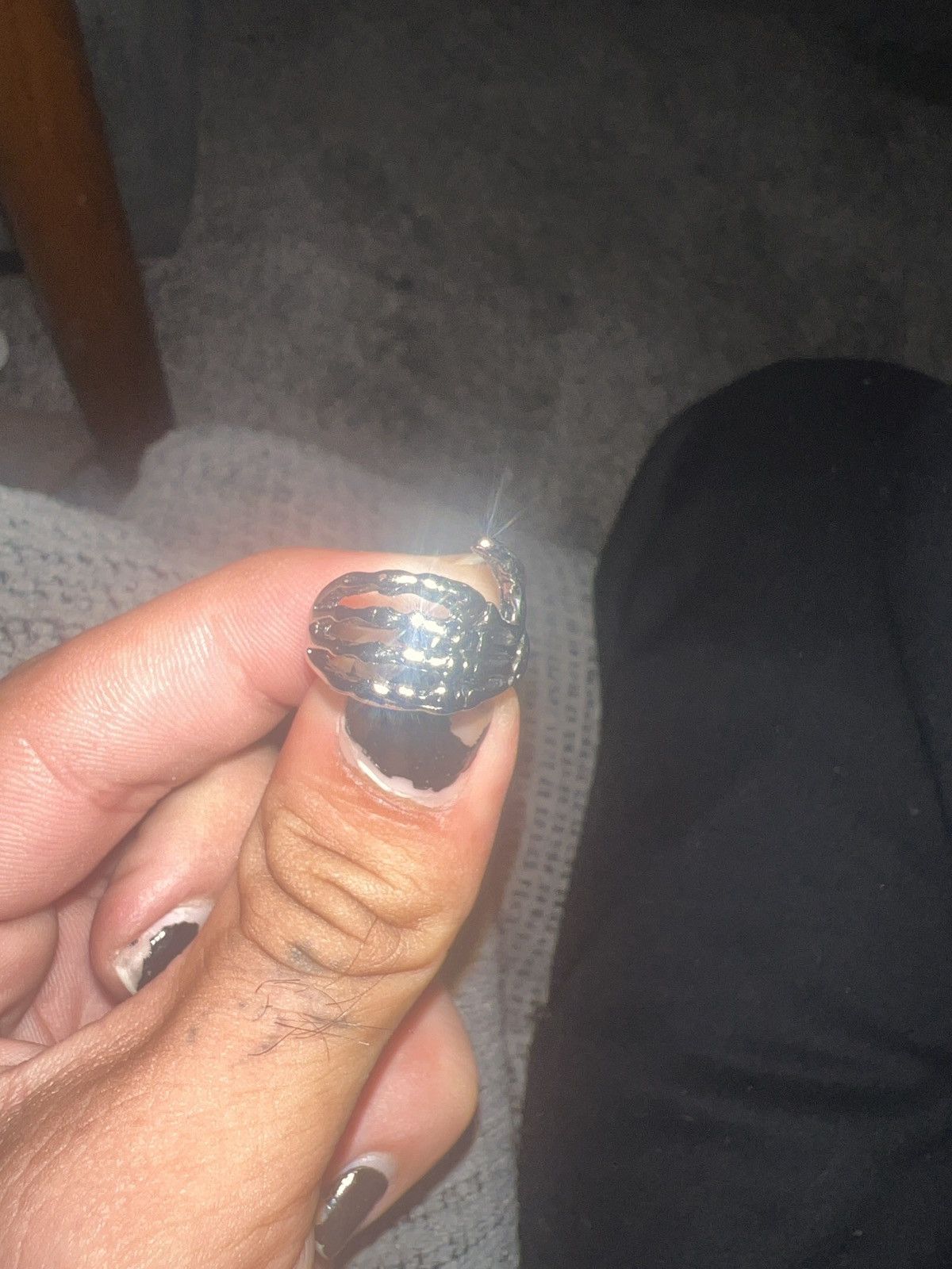 Jewelry Skeleton Hand Ring Size ONE SIZE - 2 Thumbnail