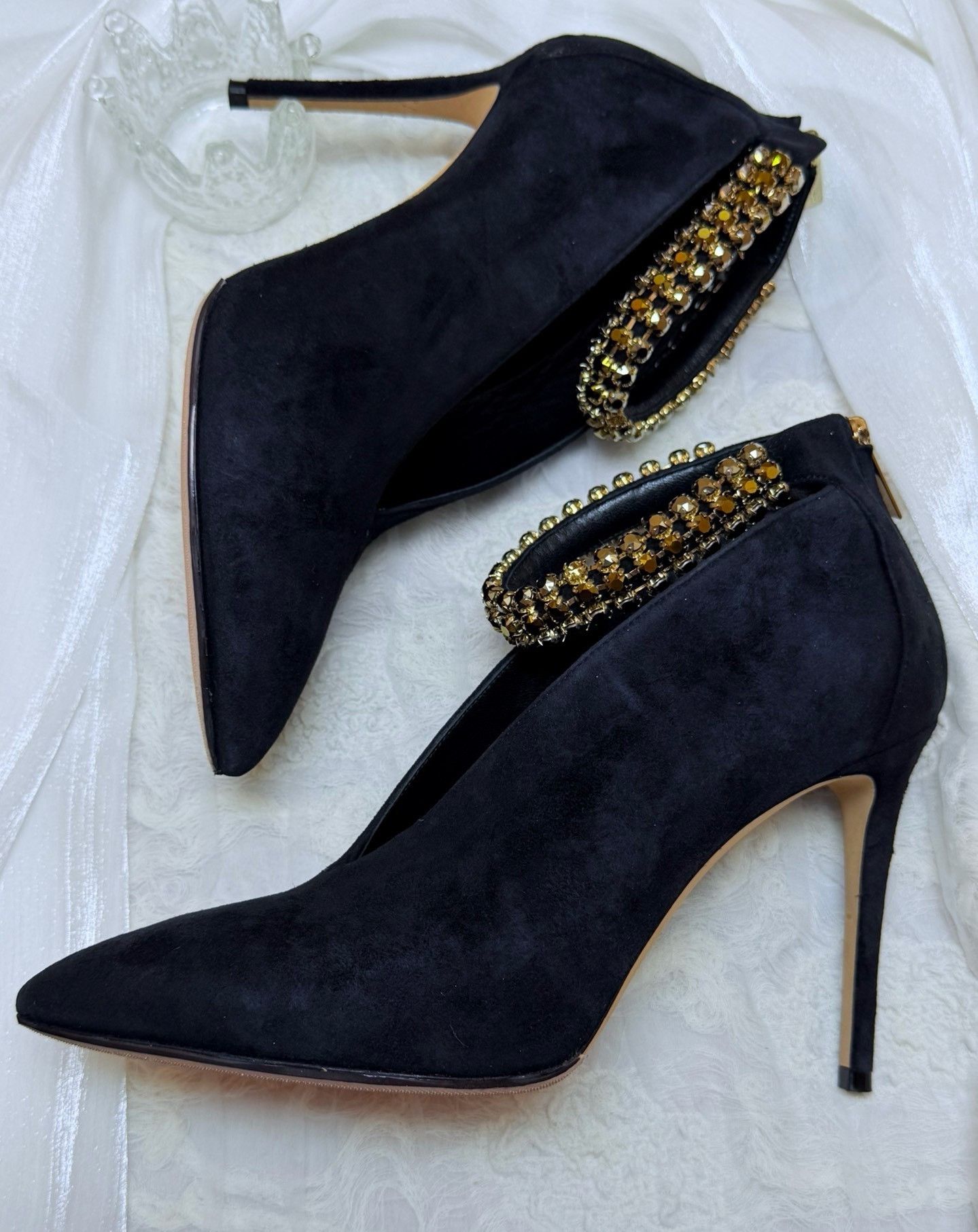Jimmy Choo Jimmy Choo Suede Gold Boots us_8-5 Women Size US 8.5 / IT 38.5 - 1 Thumbnail