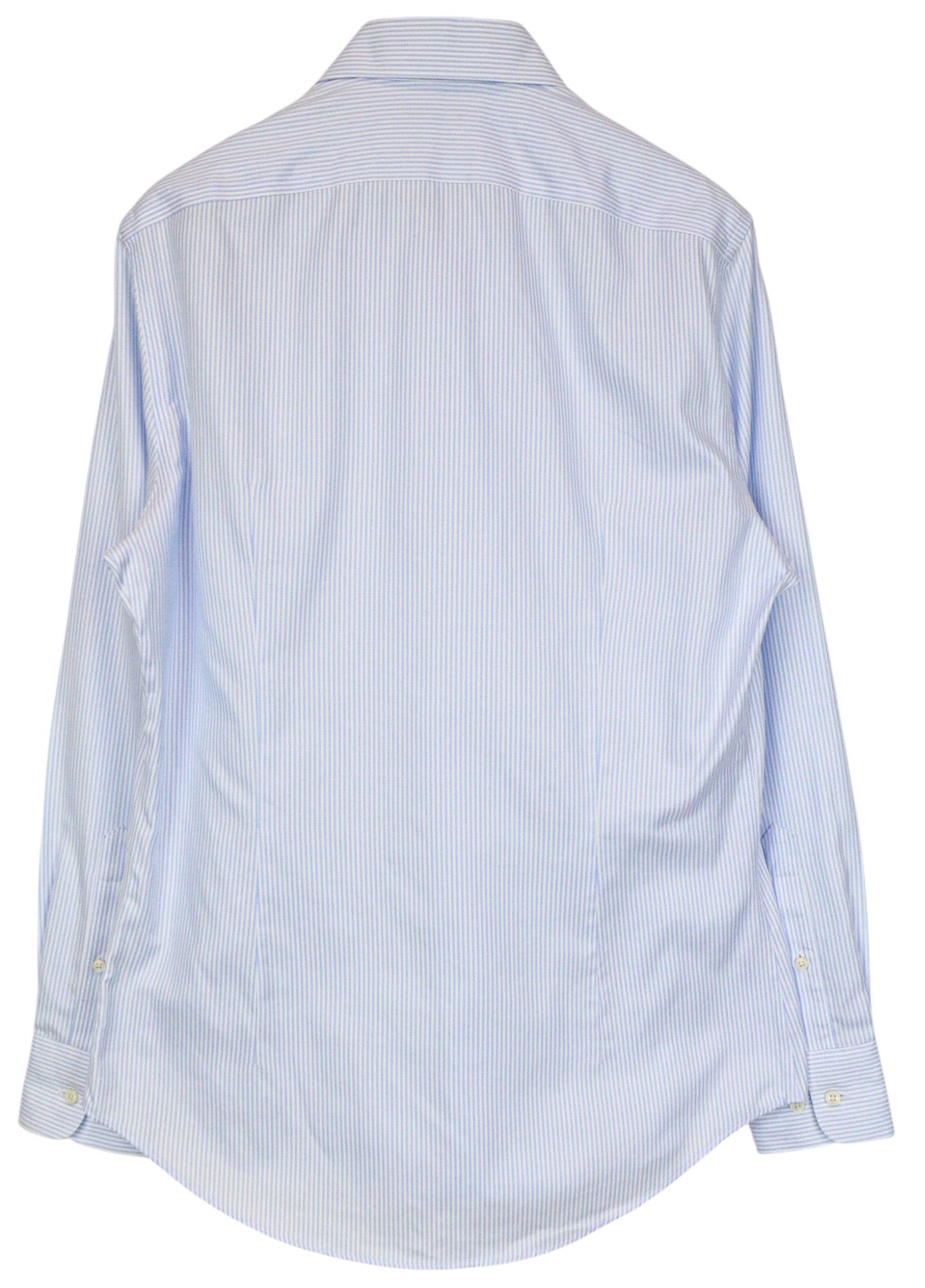 Suitsupply TRY ON XS 42/16 1/2 Blue Pinstripe Shirt 86599 Size 42R - 2 Thumbnail