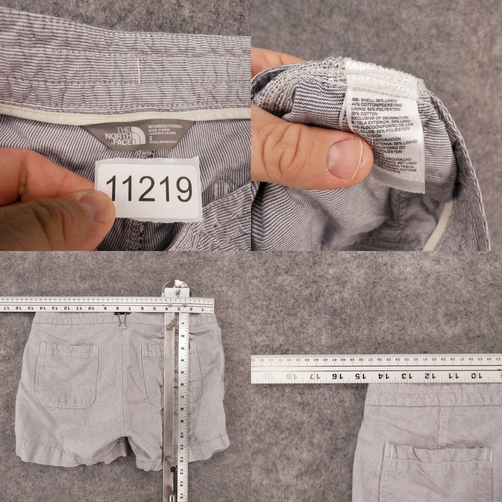 The North Face The North Face Shorts Womens 2 Flat Front Blue White Pin Stripe Drawstring Size 26" / US 2 / IT 38 - 8 Thumbnail