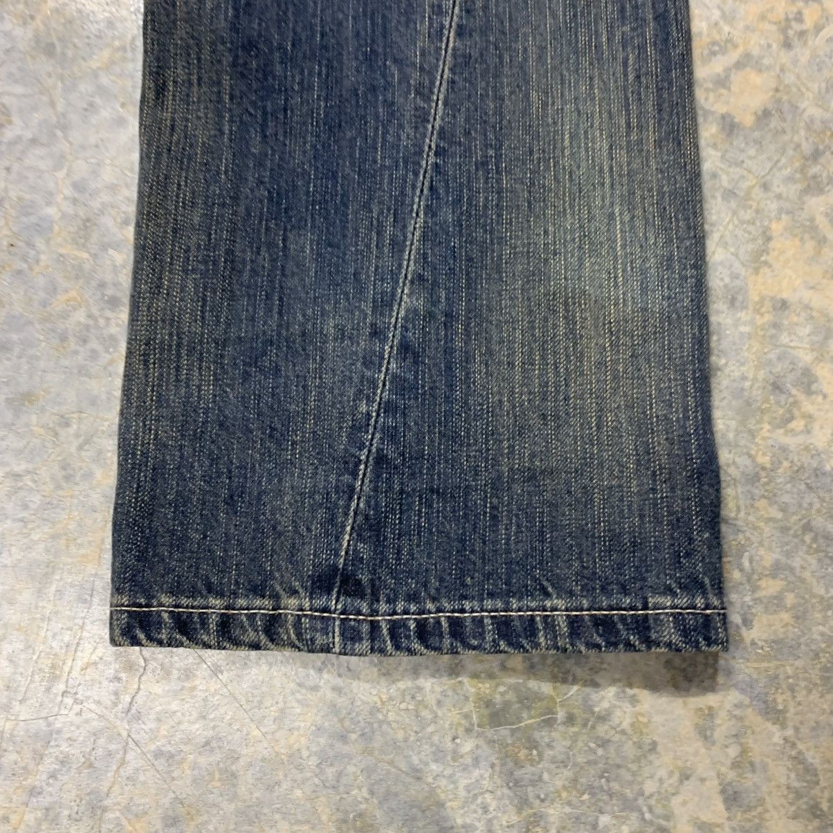 Edwin × If Six Was Nine × Japanese Brand Vintage Edwin Blue Trip Clawmark Twisted Leg Jean Size US 33 - 7 Thumbnail