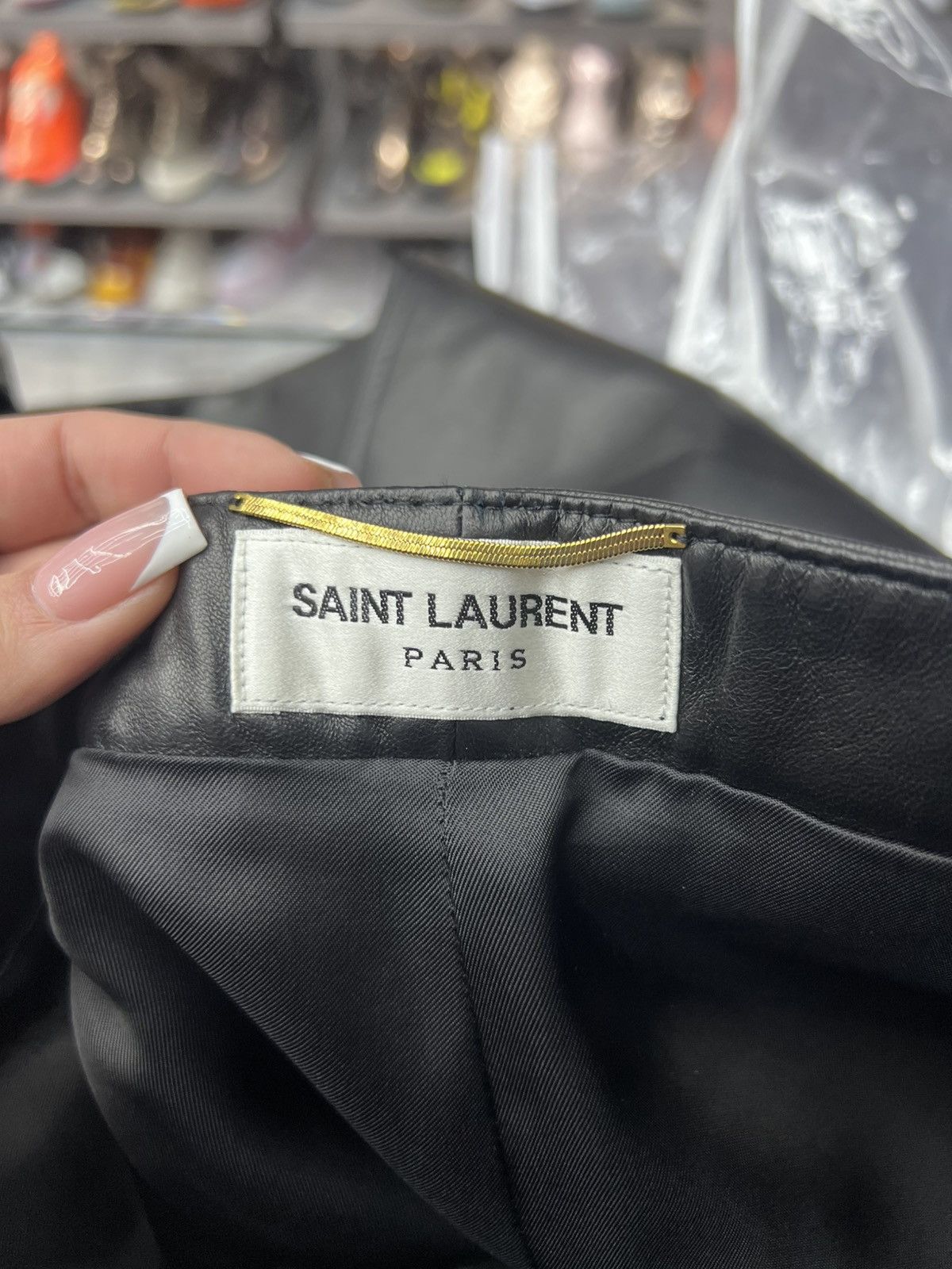 Saint Laurent Paris Saint Laurent Leather Mid Pants Size 30" / US 8 / IT 44 - 3 Thumbnail