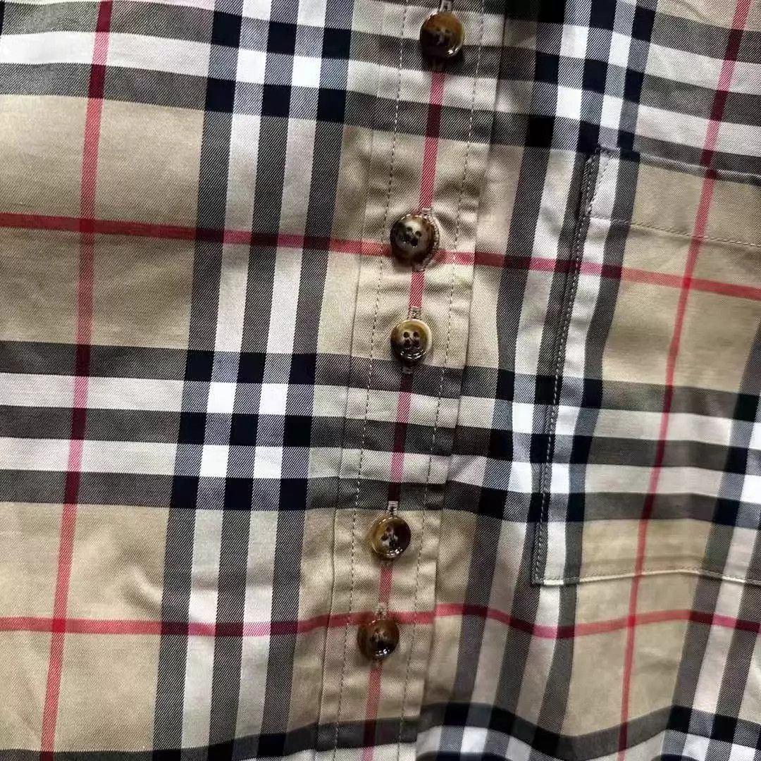 Burberry Burberry red collar plaid paneled shirt uk6 Size XS / US 0-2 / IT 36-38 - 3 Thumbnail