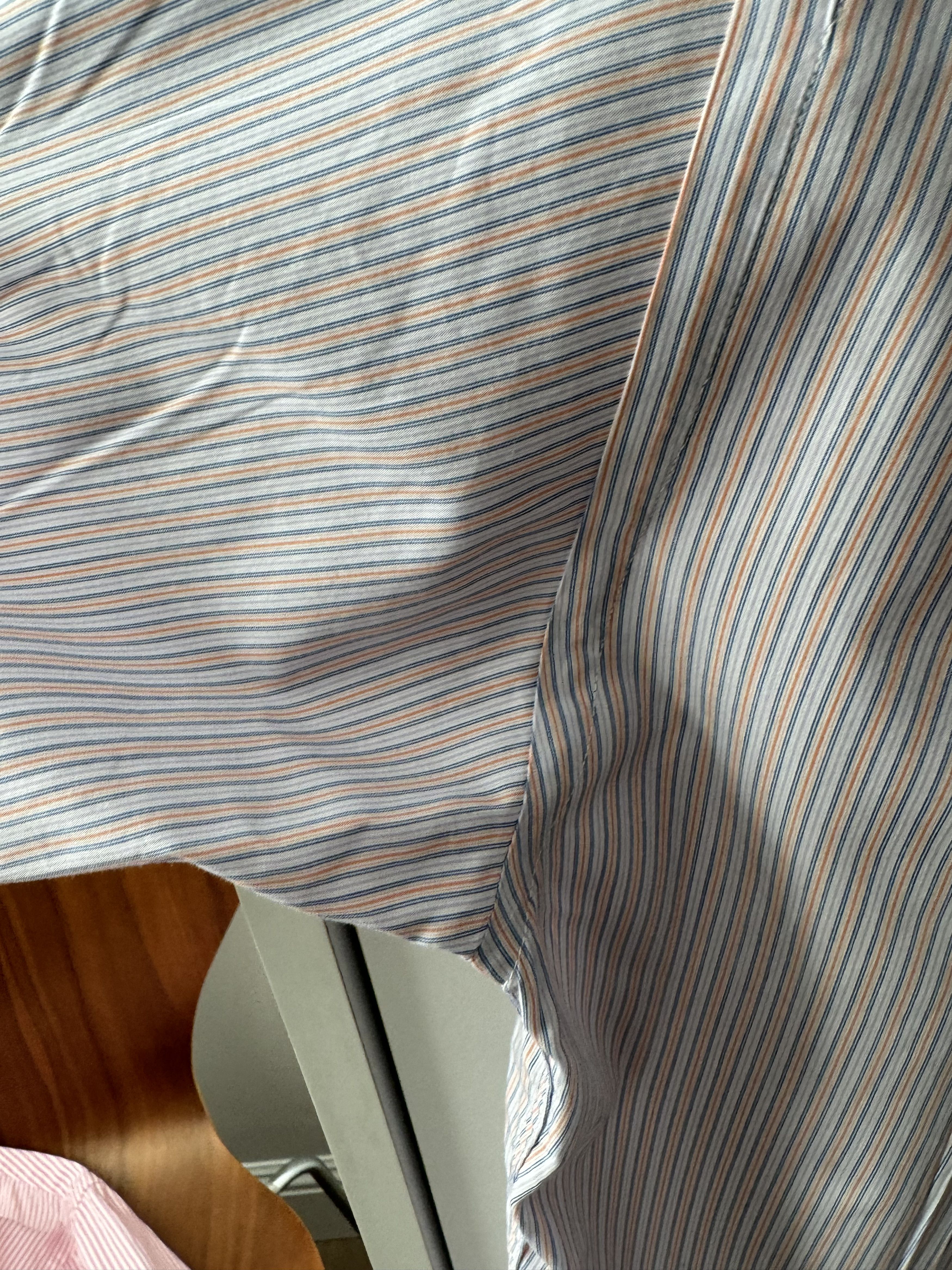 Canali Canali Striped Button Down Blue White Stripped Mens L 16.5 Size US L / EU 52-54 / 3 - 9 Thumbnail