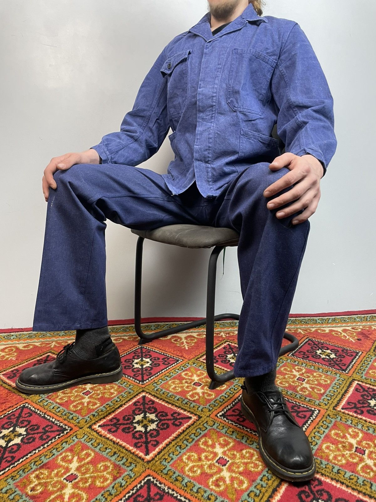 Le Laboureur Vintage 70’s French "Bleu de Travail" Chore Suit sz M Size US M / EU 48-50 / 2 - 3 Thumbnail