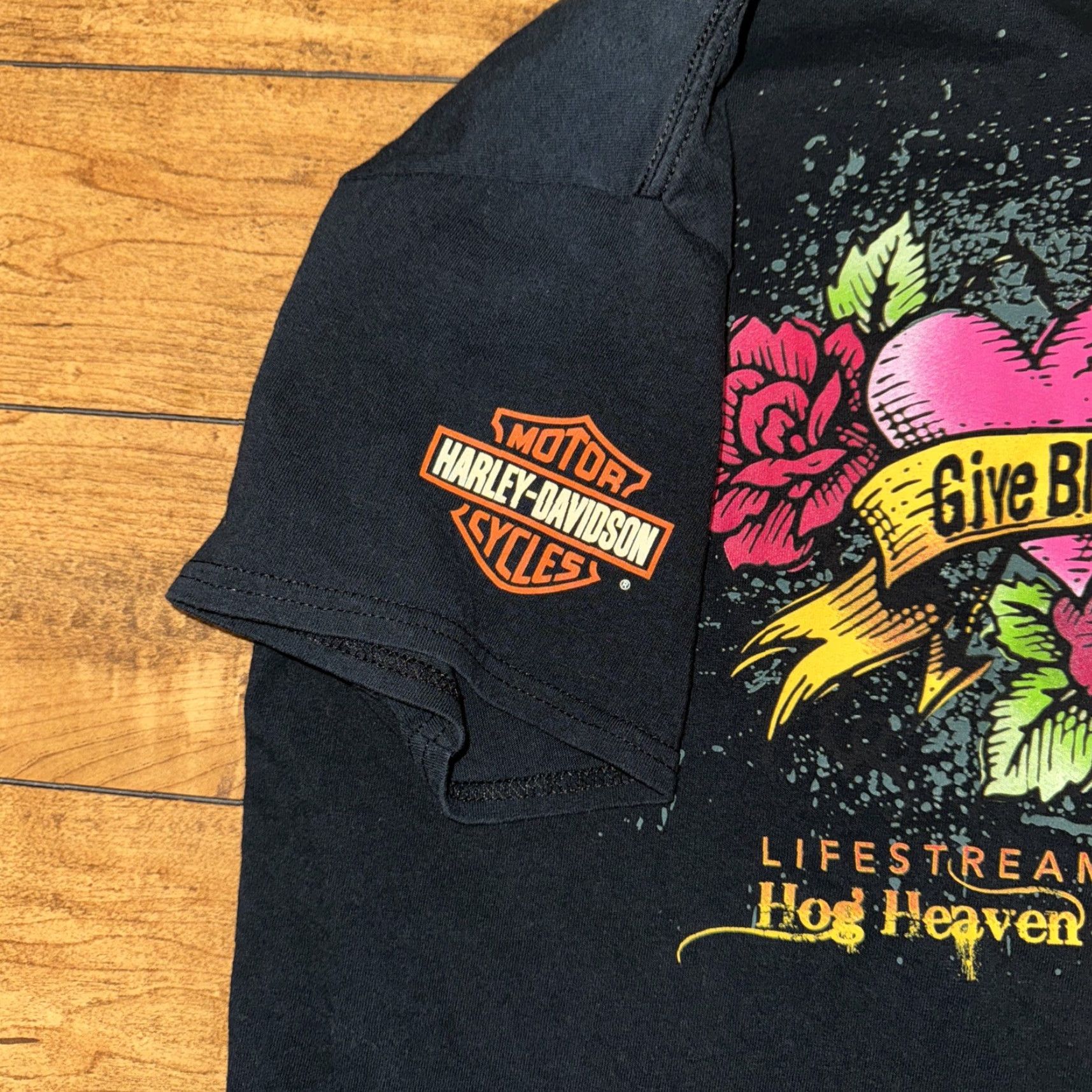 Harley Davidson VINTAGE Harley-Davidson Live Stream T-Shirt Mens 20.5 Black Ed Hardy 2000s Concert Graphic Shirt Size US XXL / EU 58 / 5 - 2 Thumbnail