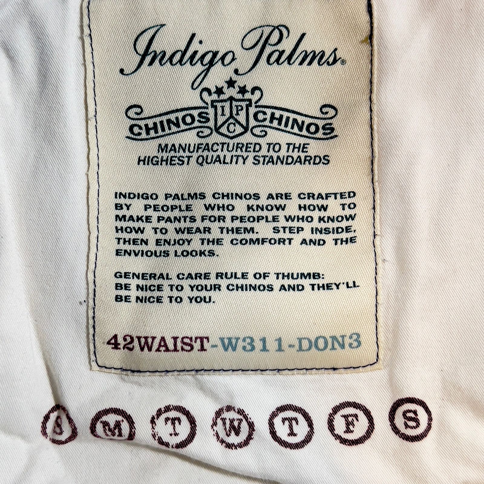 Indigo Palms Indigo Palms Chinos Men's W42 Vintage Made Hong Kong B35TF1T Size US 42 / EU 58 - 2 Thumbnail