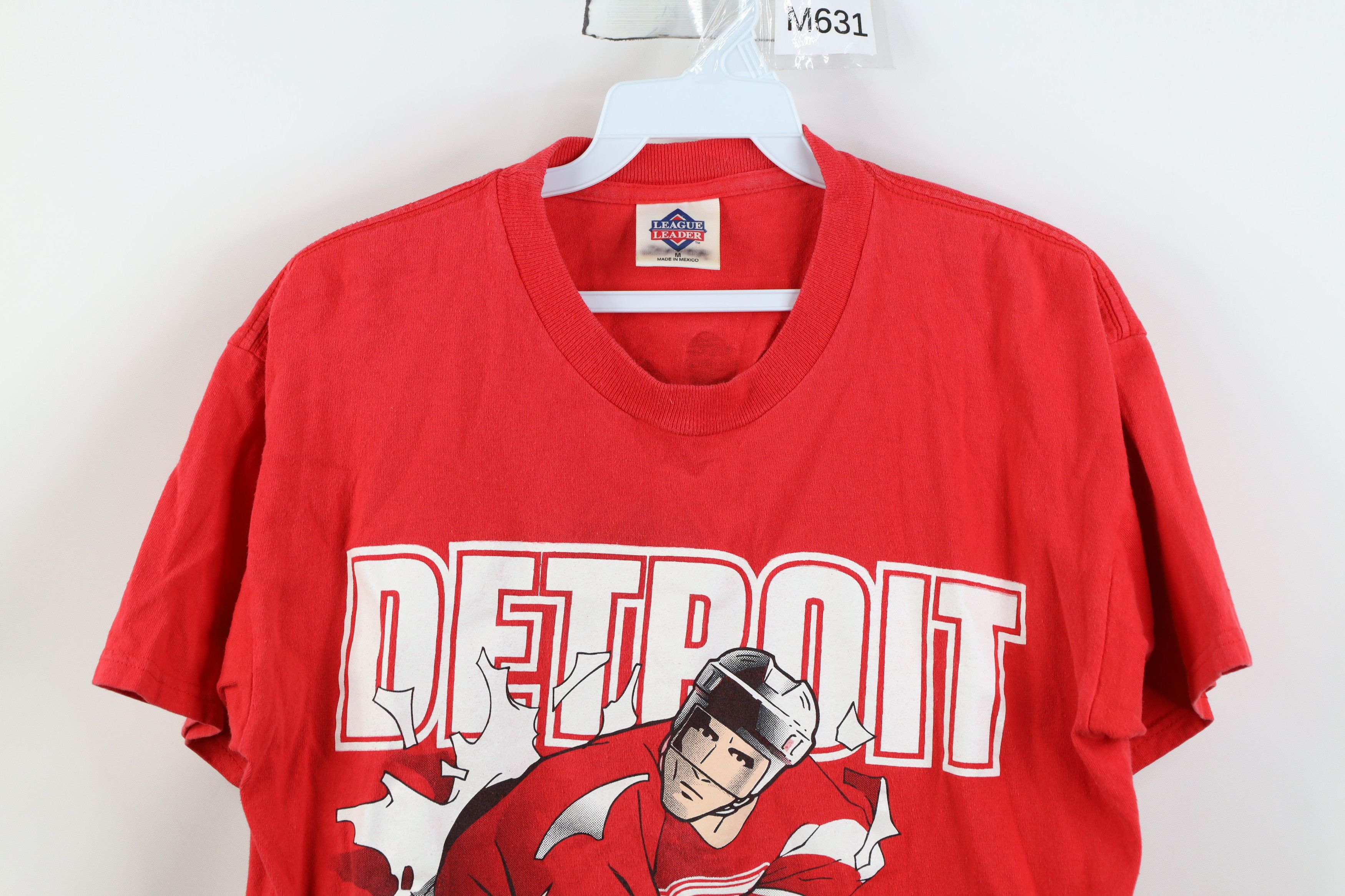Vintage Vintage 90s Detroit Red Wings Hockey Break Through T-Shirt Size US M / EU 48-50 / 2 - 2 Thumbnail