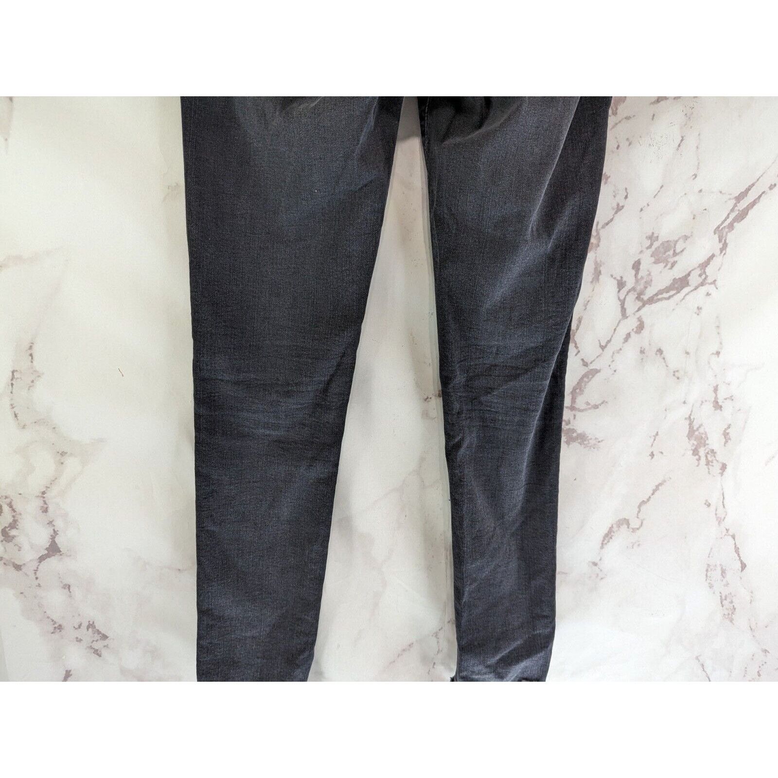 AG Adriano Goldschmied AG Adriano Goldschmied Jean Women 28 Black Frayed Skinny Size 28" / US 6 / IT 42 - 8 Thumbnail