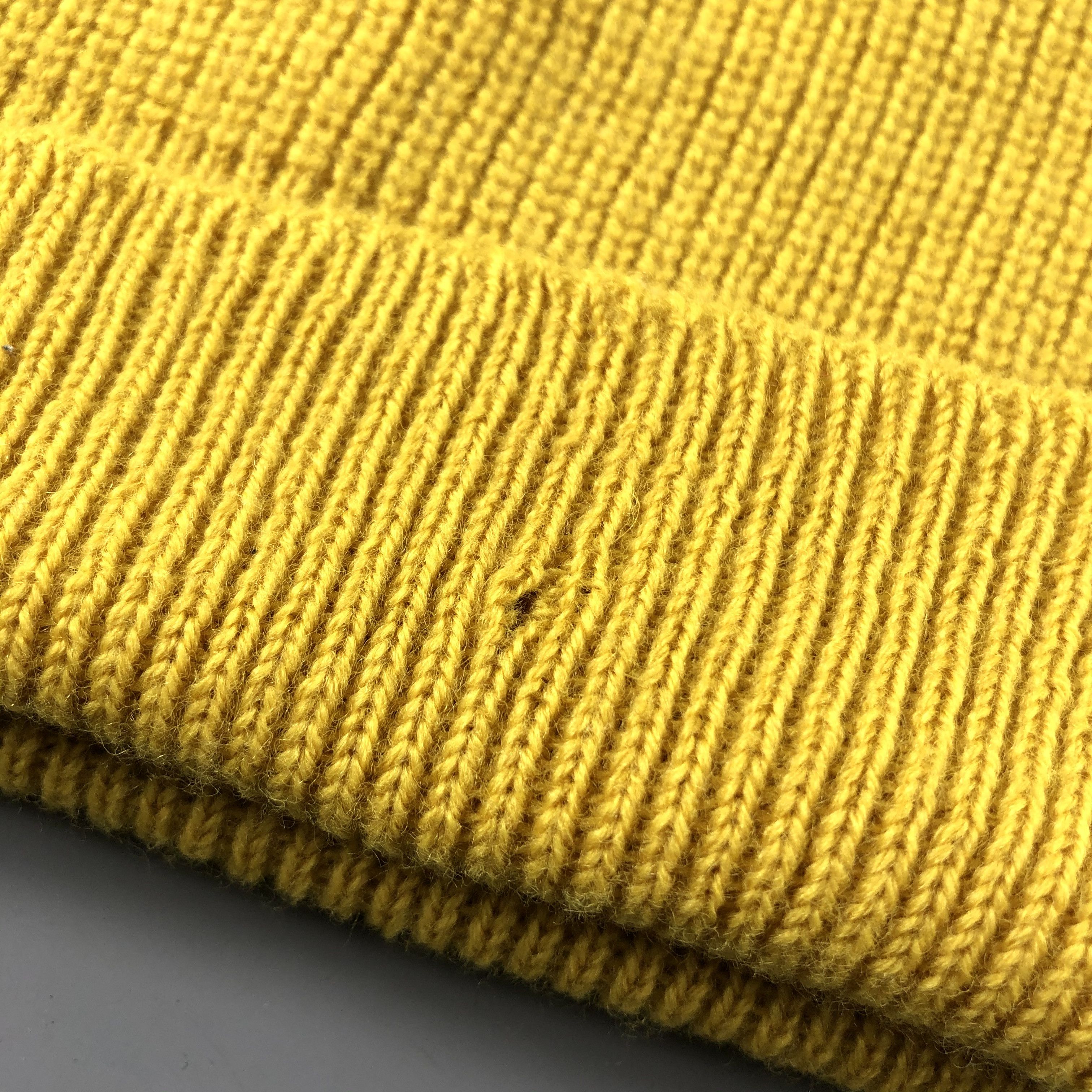 Japanese Brand × Vintage Unknown Yellow Minimalist Beanie Snow Hat Snow Cap -D764 Size ONE SIZE - 4 Thumbnail