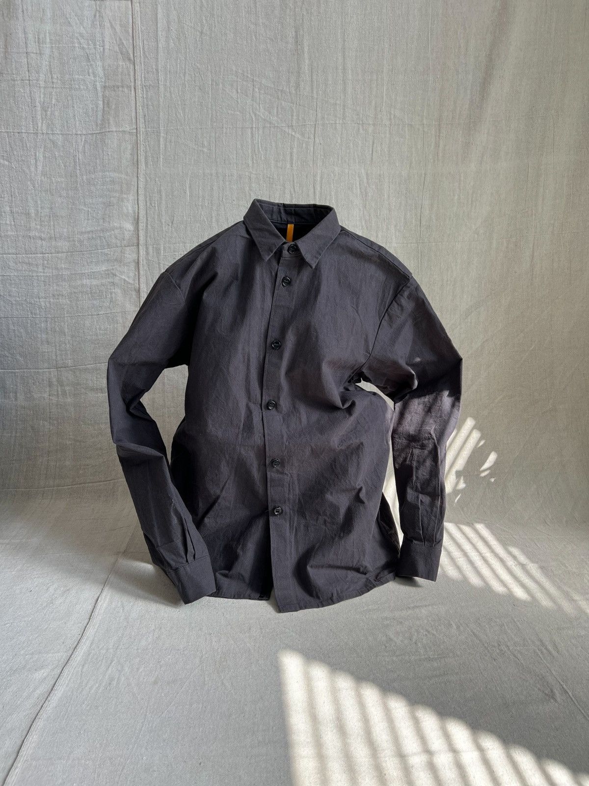 image of Man Tle Man-Tle R3 Wax Coated Cotton Work Shirt in Stone, Men's (Size Medium)