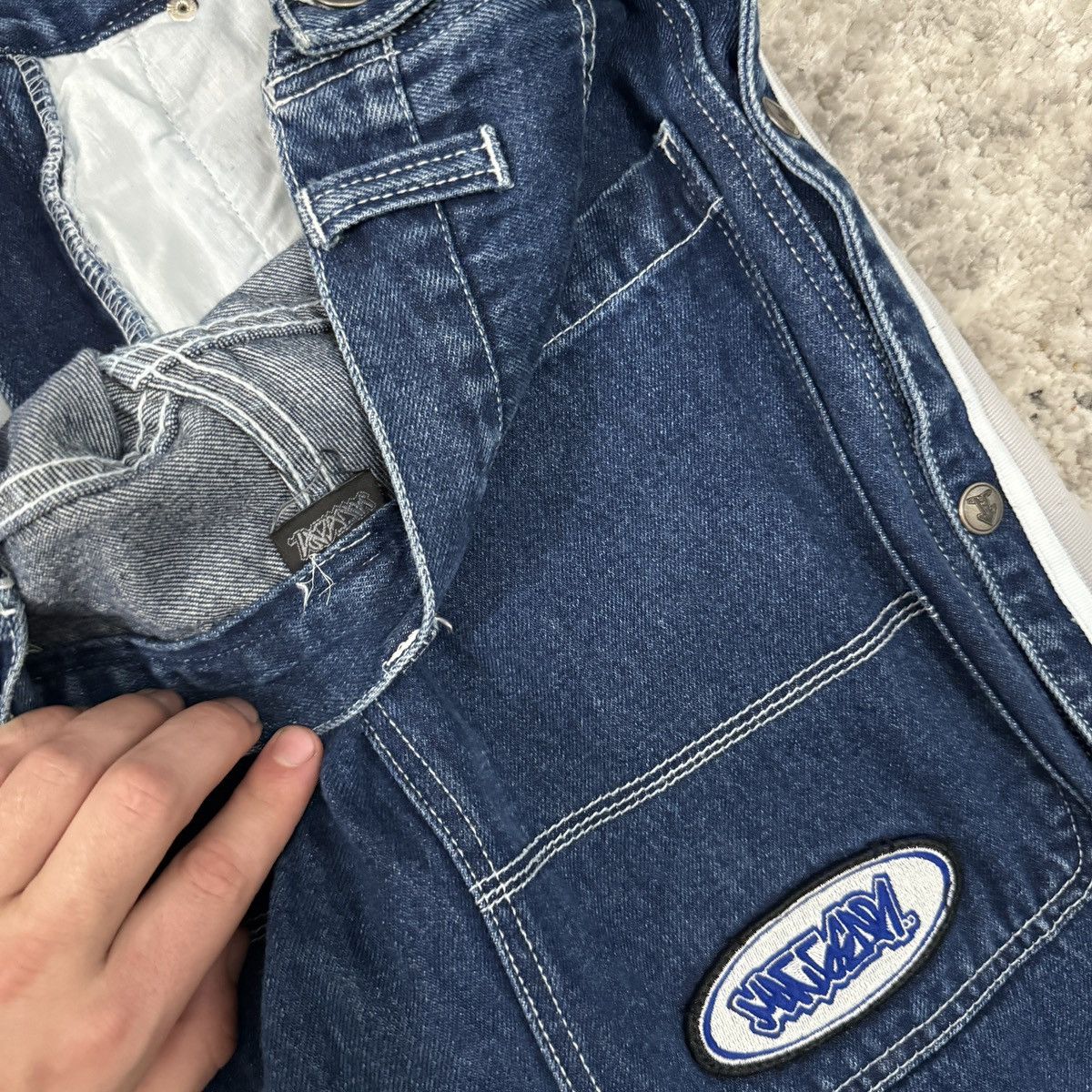 JNCO × Tripp NYC × Vintage Rare Vintage y2k Macgear Rave pants side stripe embroidered Size US 29 - 5 Thumbnail