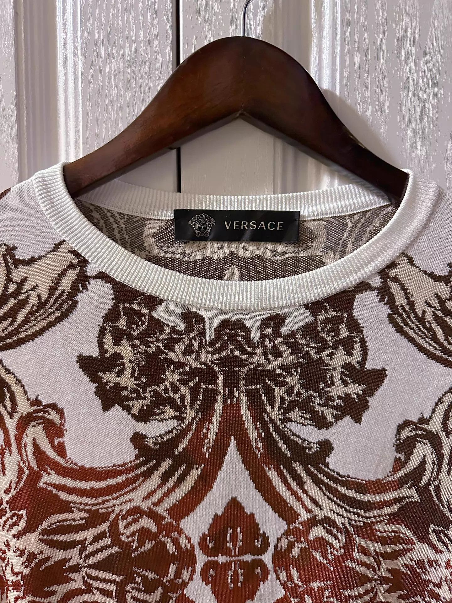 Versace Versace Main Line Runway Embroidered Baroque Knit Top Size US M / EU 48-50 / 2 - 3 Thumbnail