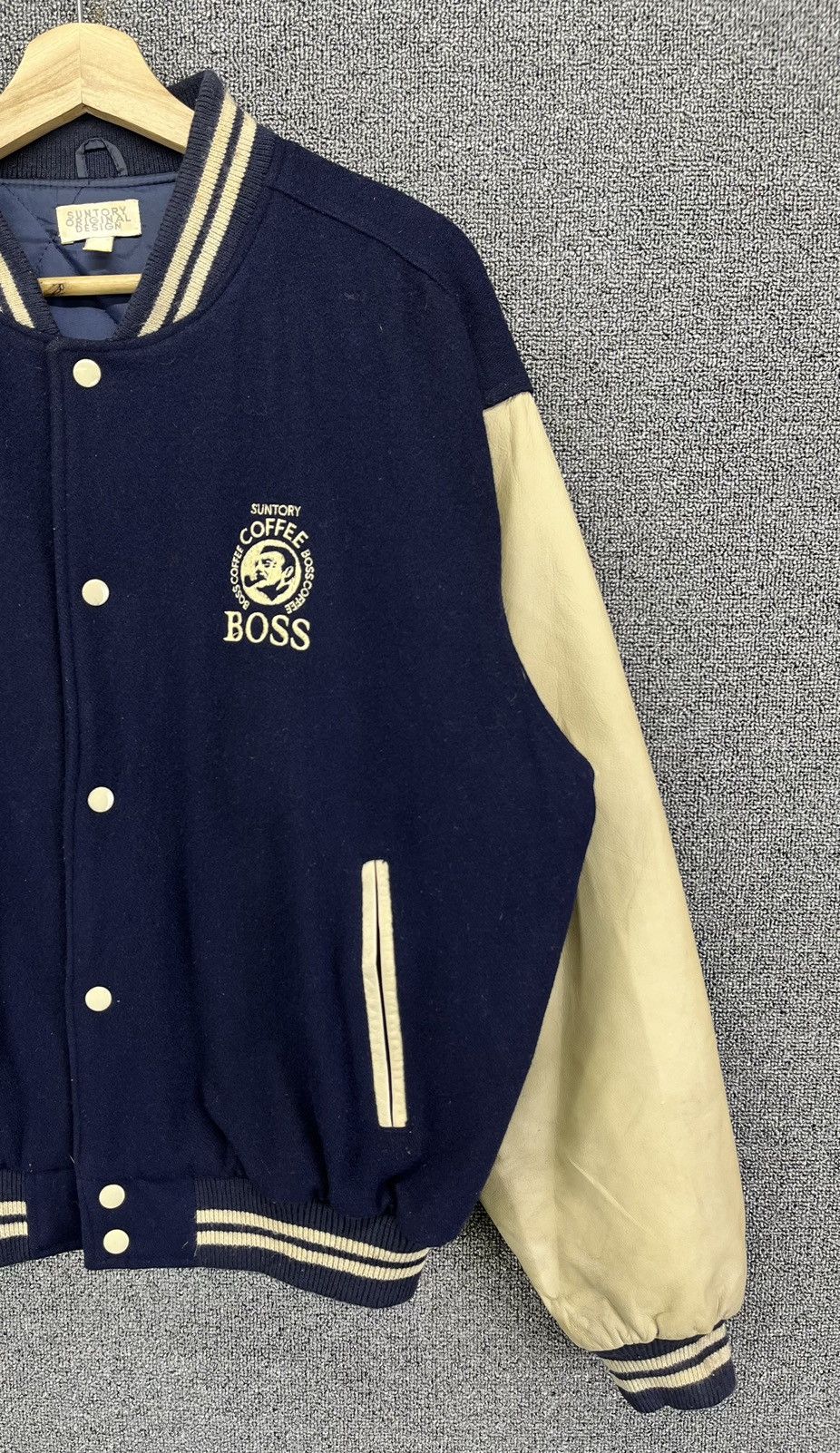Japanese Brand Vintage Suntory Coffee Boss Varsity Leather Jacket Size US M / EU 48-50 / 2 - 6 Thumbnail