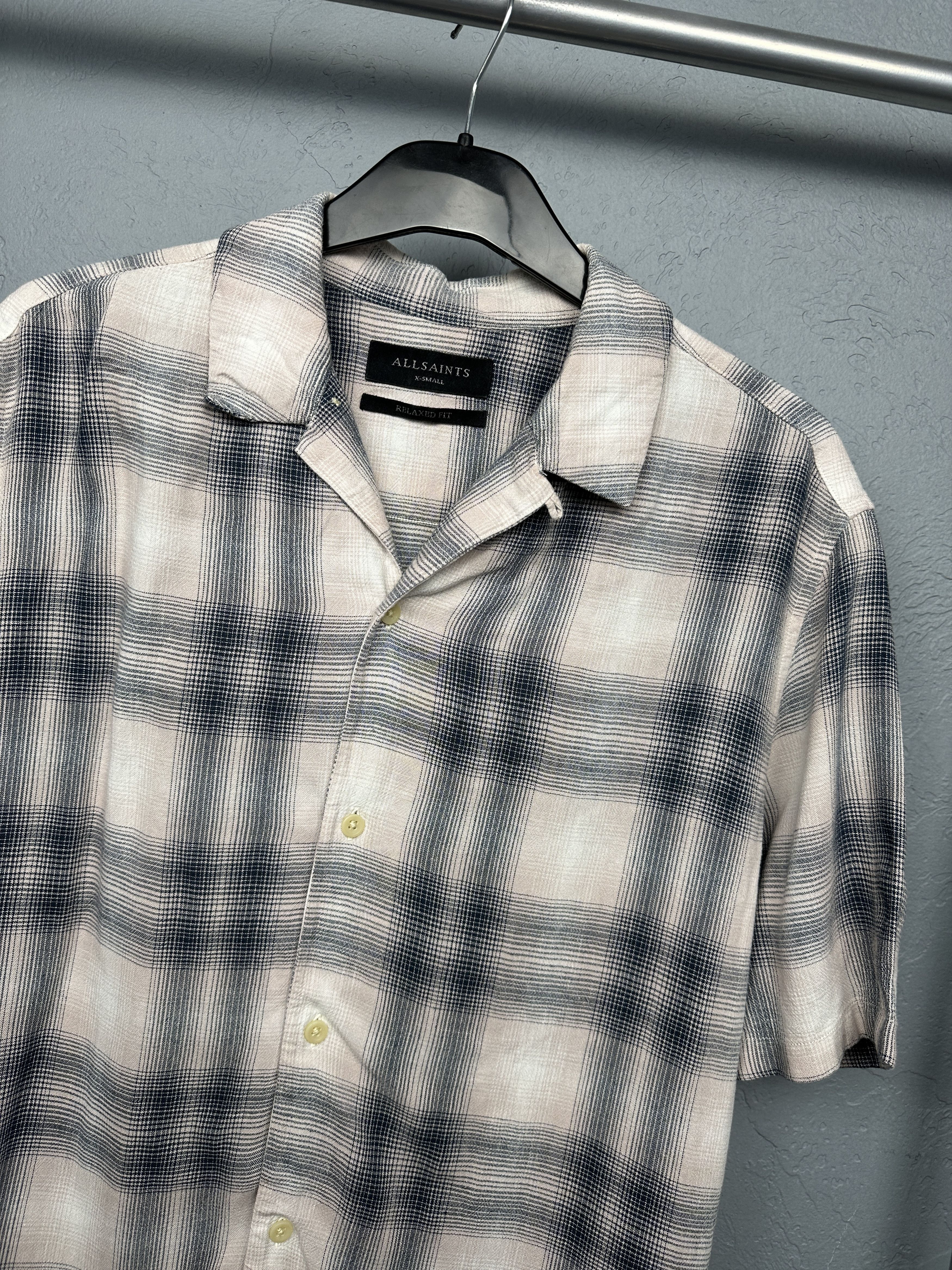 Allsaints Allsaints Mens Tampa Short Sleeve Plaid Oversized Shirt Size US XS / EU 42 / 0 - 2 Thumbnail