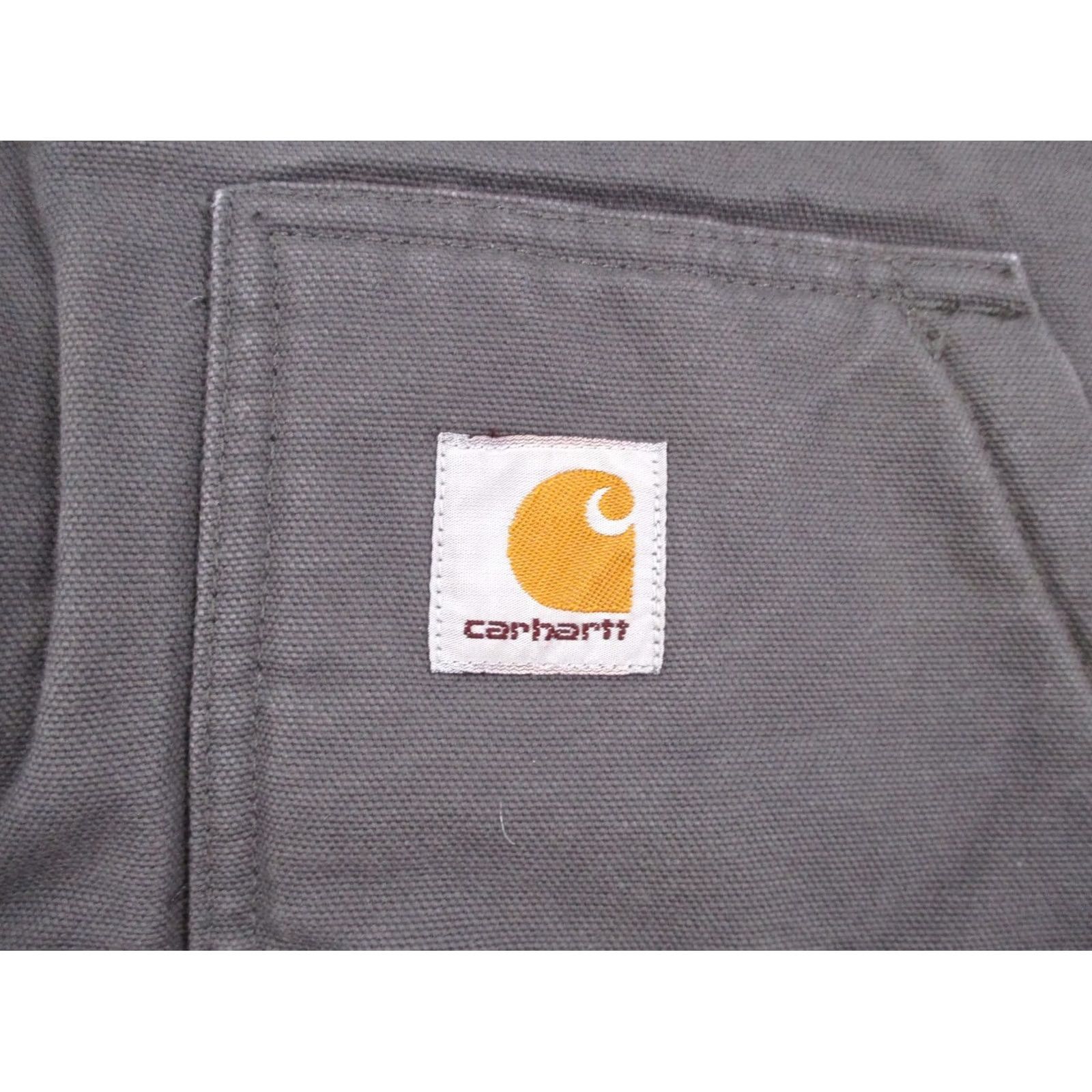 Carhartt Carhartt Vest Mens 3XLT Gray Canvas Heavy Duty Workwear Zip Full Zip Windbreaker Pockets Regular Stand-Up Collar Outdoors Winter, Spring, Fall Mens Size US XXL / EU 58 / 5 - 6 Thumbnail