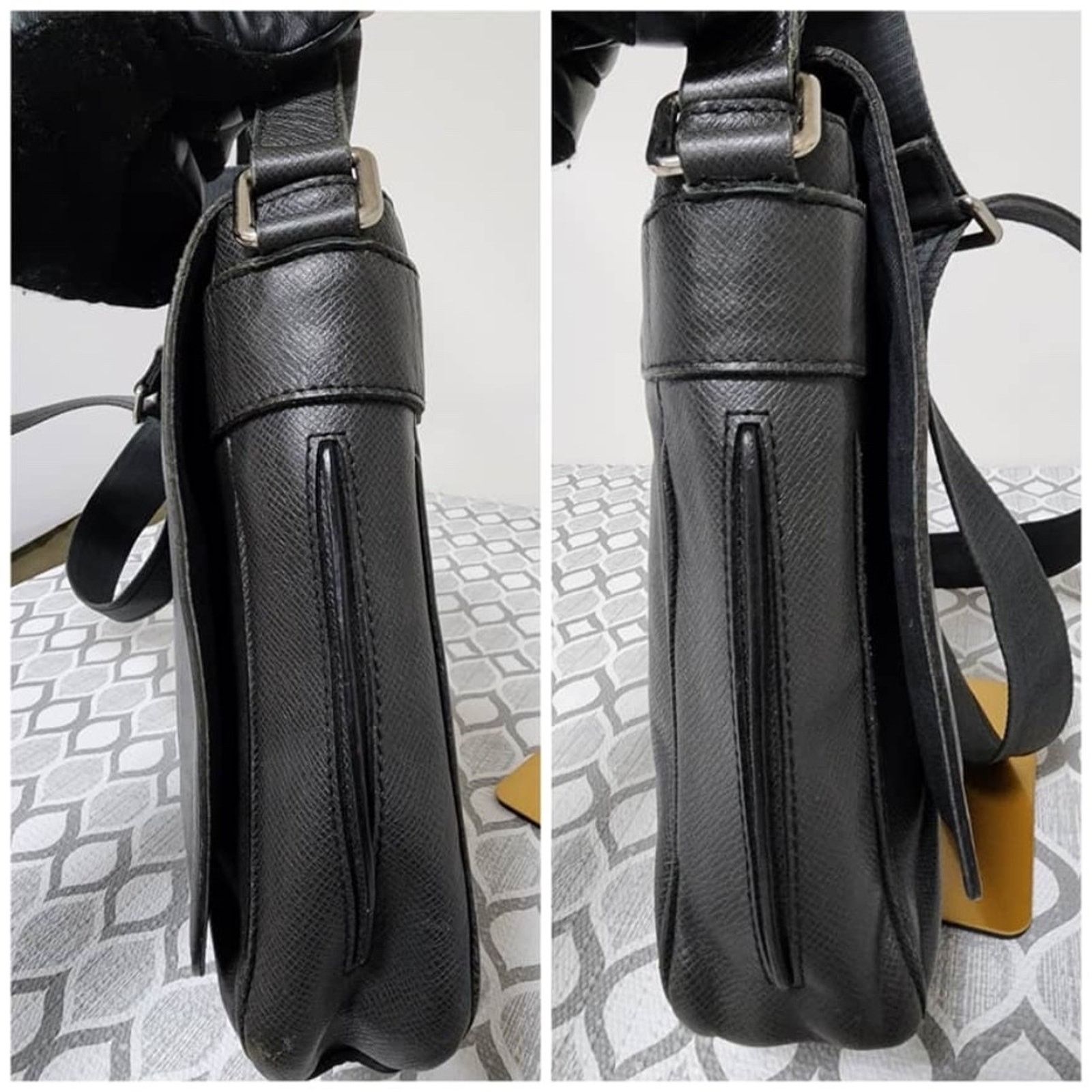 Louis Vuitton Authentic Louis Vuitton Taiga Viktor Messenger Bag Black Size ONE SIZE - 7 Thumbnail