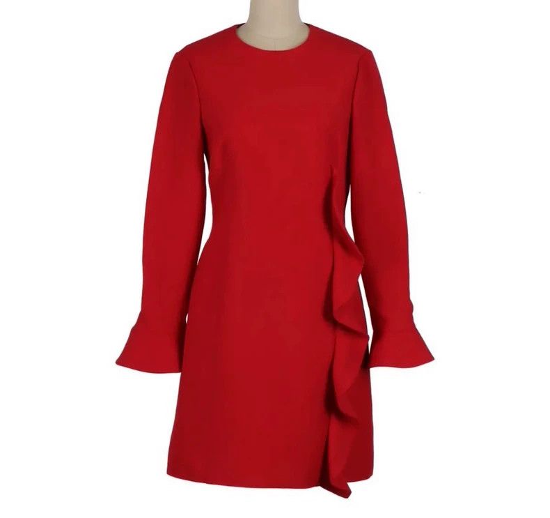 VALENTINO Red Long Sleeve Dress