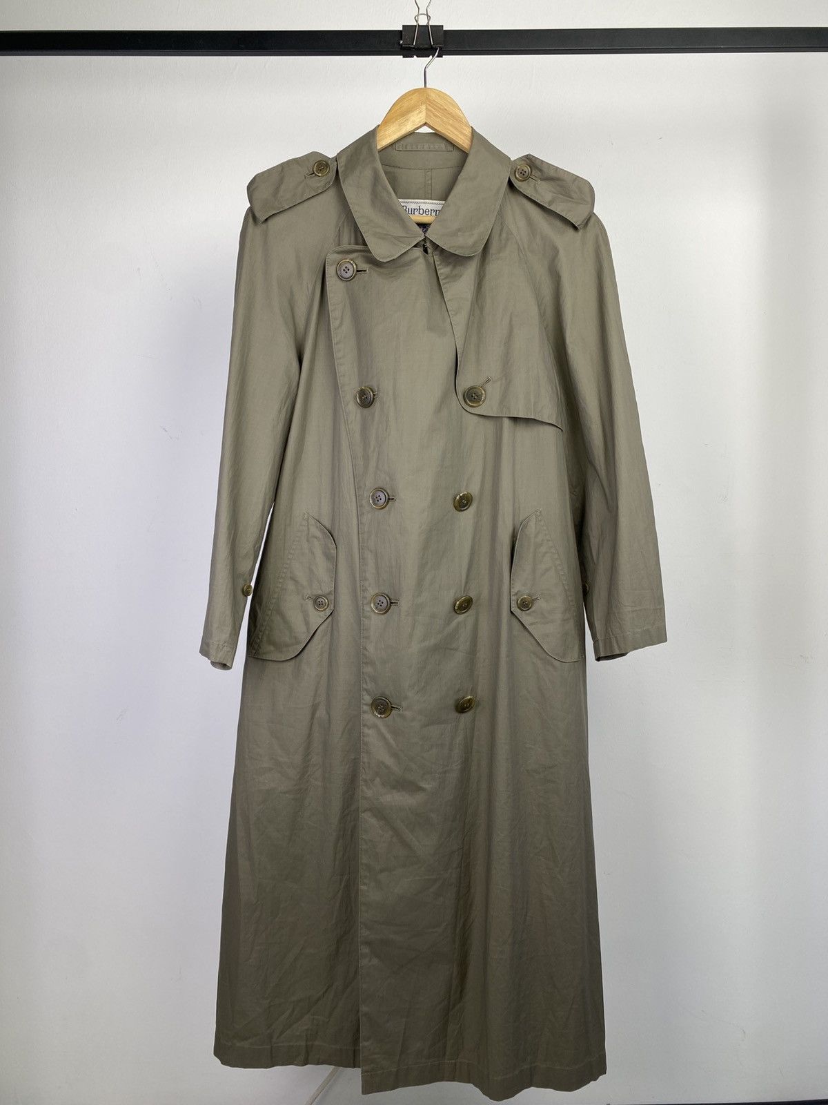 Burberry Vintage 90’s Burberrys’ Cotton Double Breast Trench Coat Size US M / EU 48-50 / 2 - 2 Thumbnail