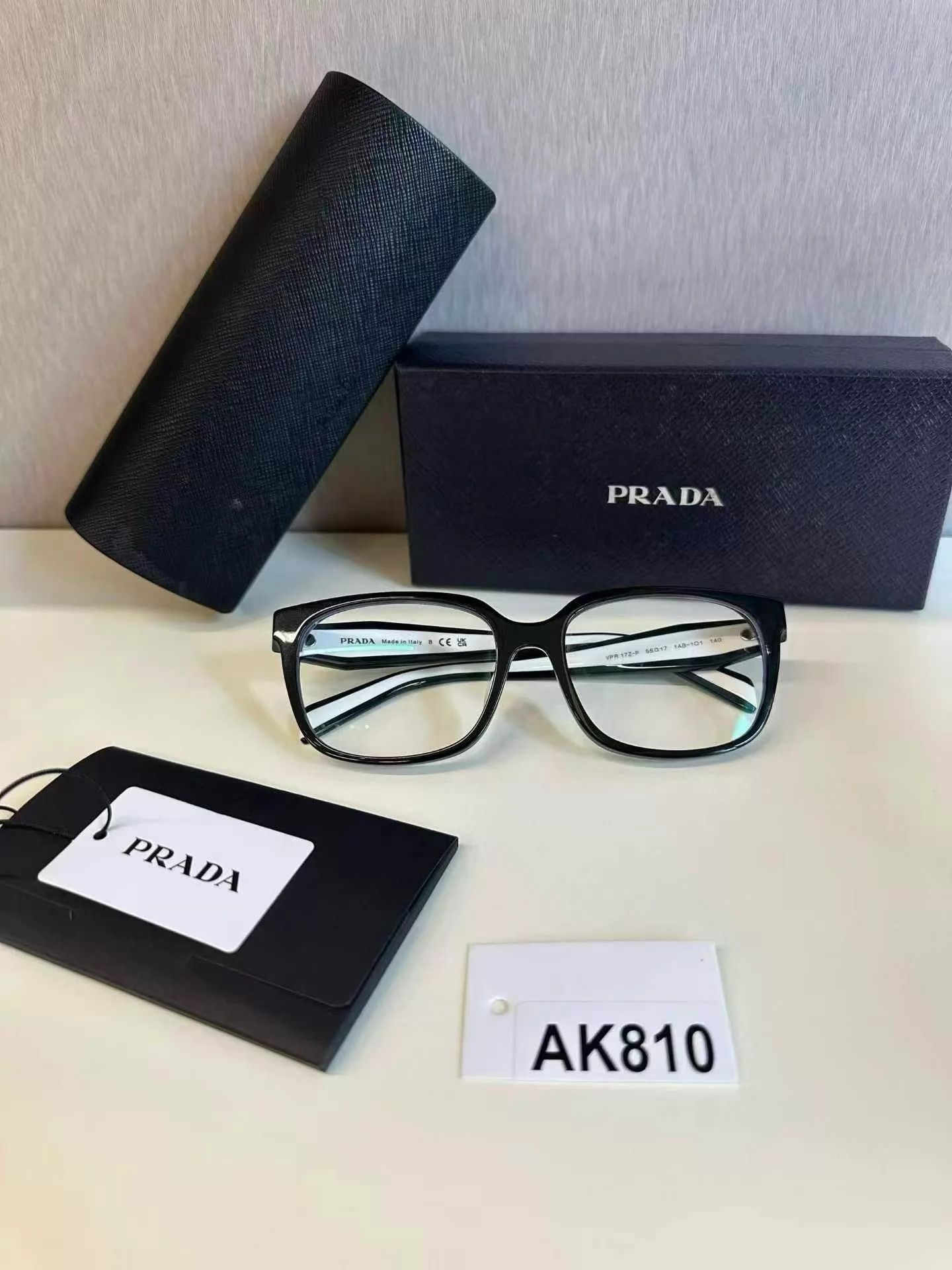 Prada PRADA AK810 B&W Face-Slim No-Makeup Glasses w/Box Size ONE SIZE - 1 Thumbnail
