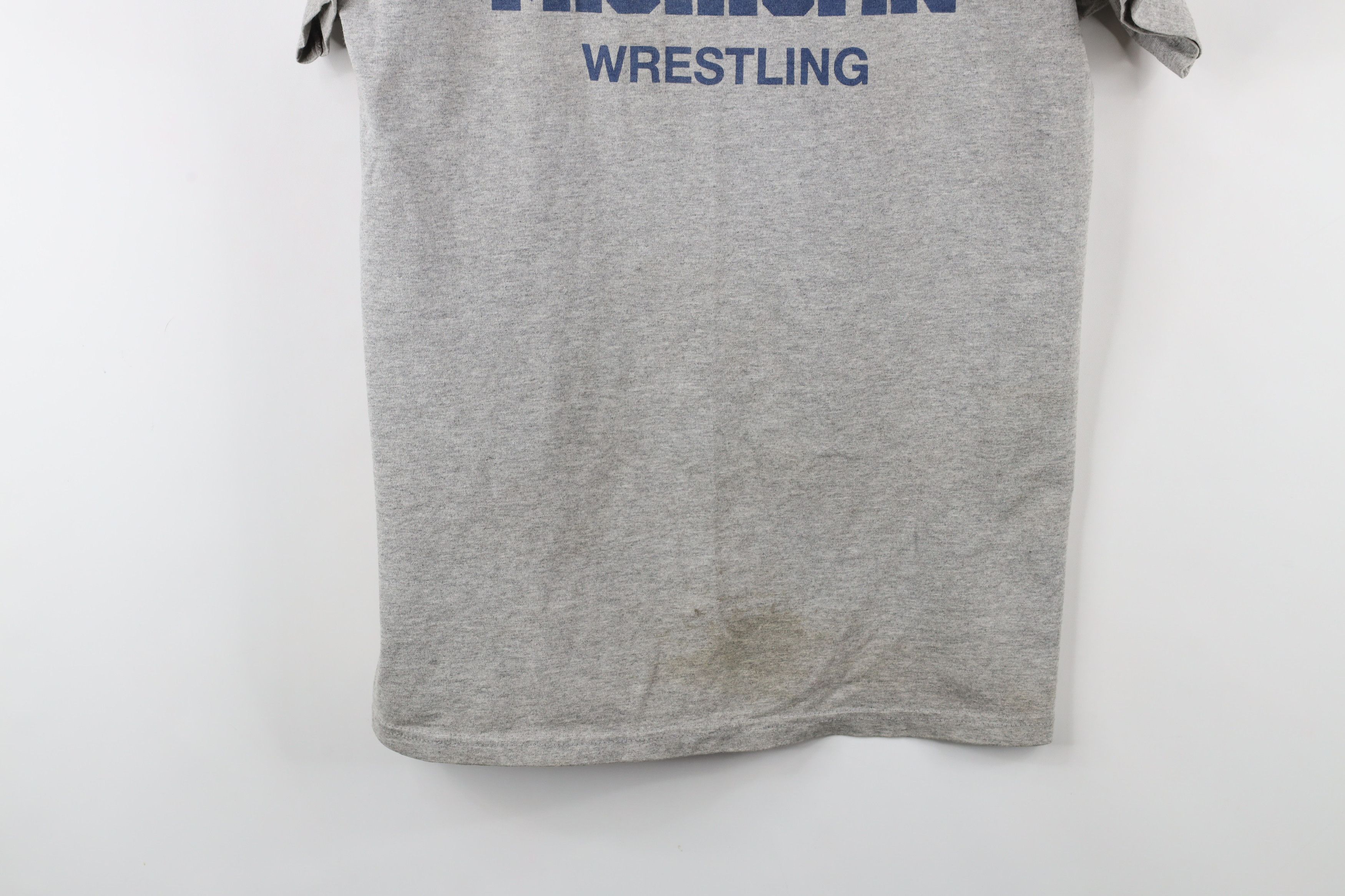 Adidas × Vintage Vintage Adidas University of Michigan Wrestling T-Shirt Gray Size US S / EU 44-46 / 1 - 3 Thumbnail