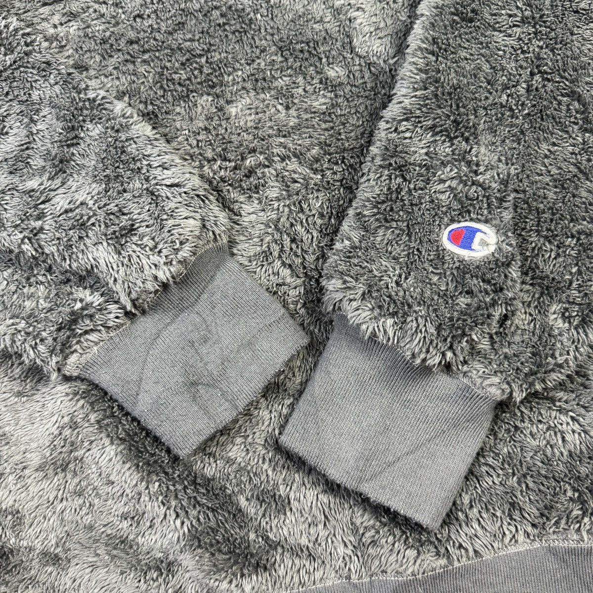 Champion × Japanese Brand Champion Grey Matted Fleece Jumper Sweater Size US S / EU 44-46 / 1 - 7 Thumbnail