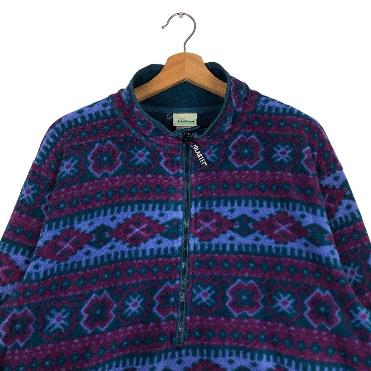 L.L. Bean 🔥Vtg Fleece Jacket Anorak L.L.Bean Native Aztec Navajo Size US M / EU 48-50 / 2 - 3 Thumbnail