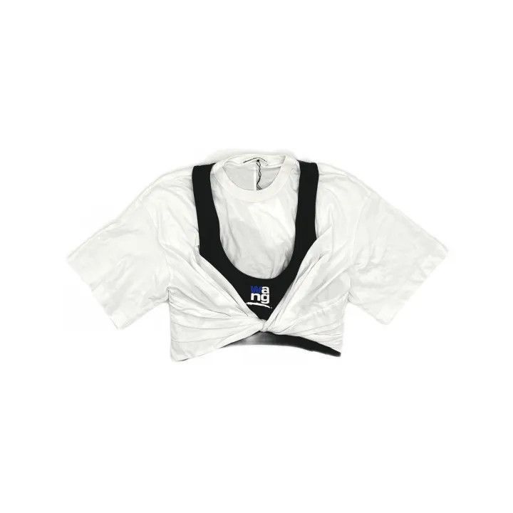 Alexander Wang Alexander Wang Short Sleeve Knotted Top in White - Size L / US 10 / IT 46 - 1 Thumbnail