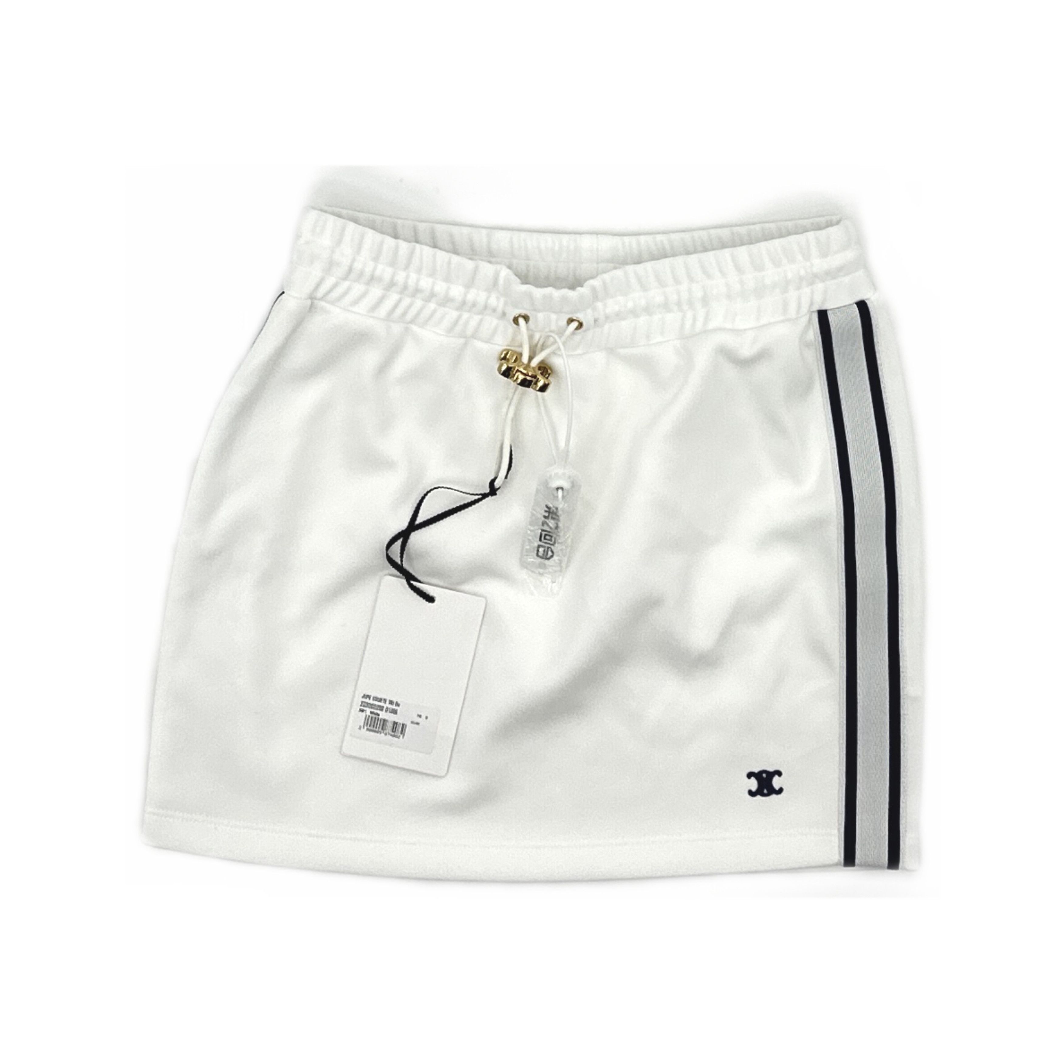 Celine Celine Logo Side Stripe Mini Skirt Size S Size 26" / US 2 / IT 38 - 1 Thumbnail