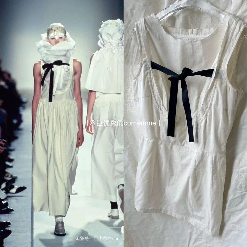Comme des Garcons Comme Des Garcons Old flaxen vest with black lace Size M / US 6-8 / IT 42-44 - 1 Thumbnail