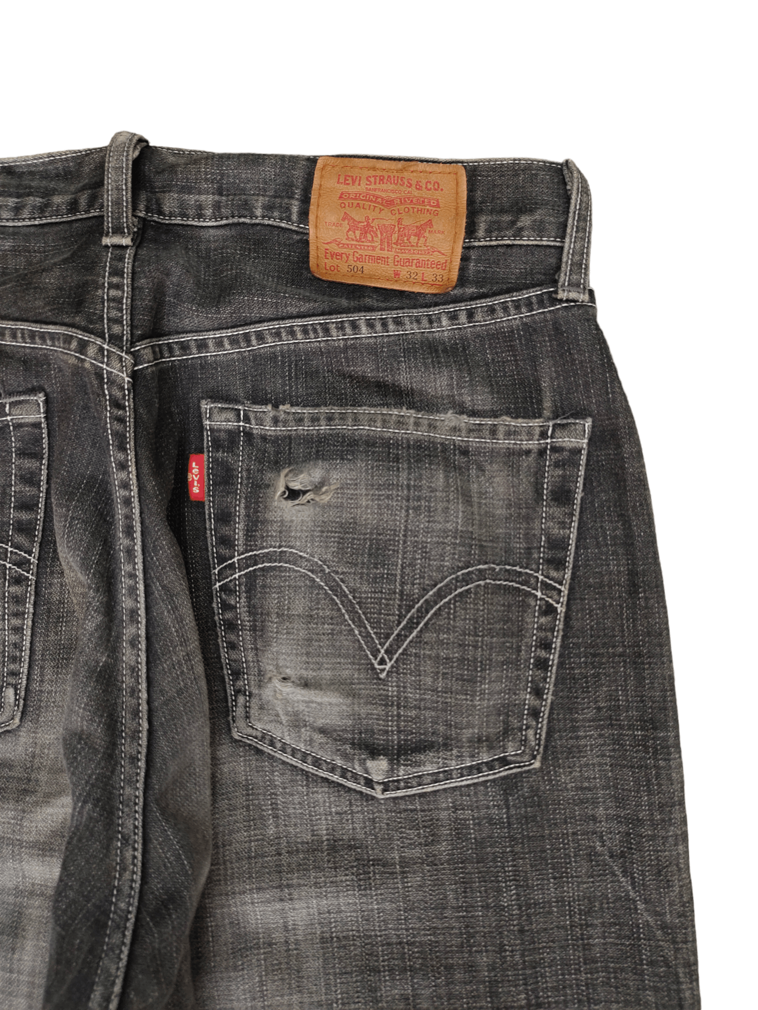 Levi's Vintage Clothing Vintage Levis 504 Distress Faded Wide Leg Denim Jeans Size US 31 - 12 Thumbnail