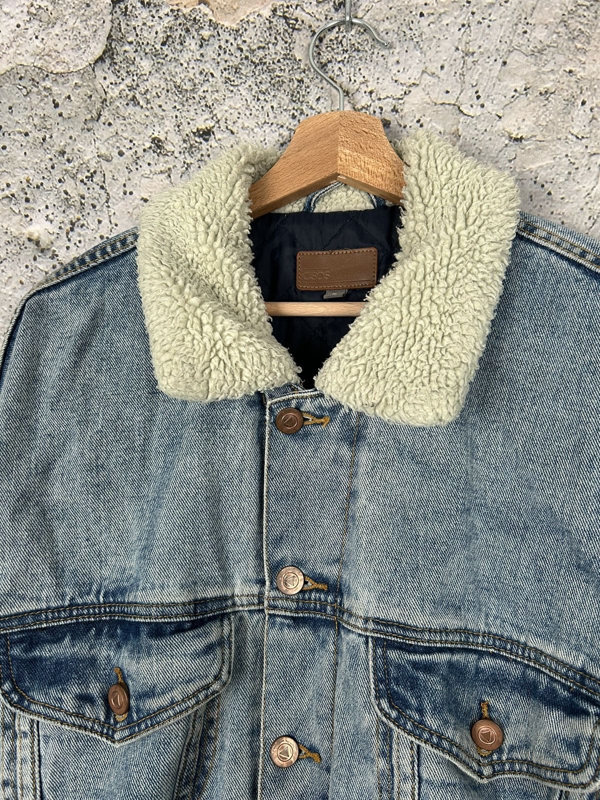 Asos Asos Denim Sherpa Jacket Trucker Winter Streetwear Hype Size US M / EU 48-50 / 2 - 3 Thumbnail